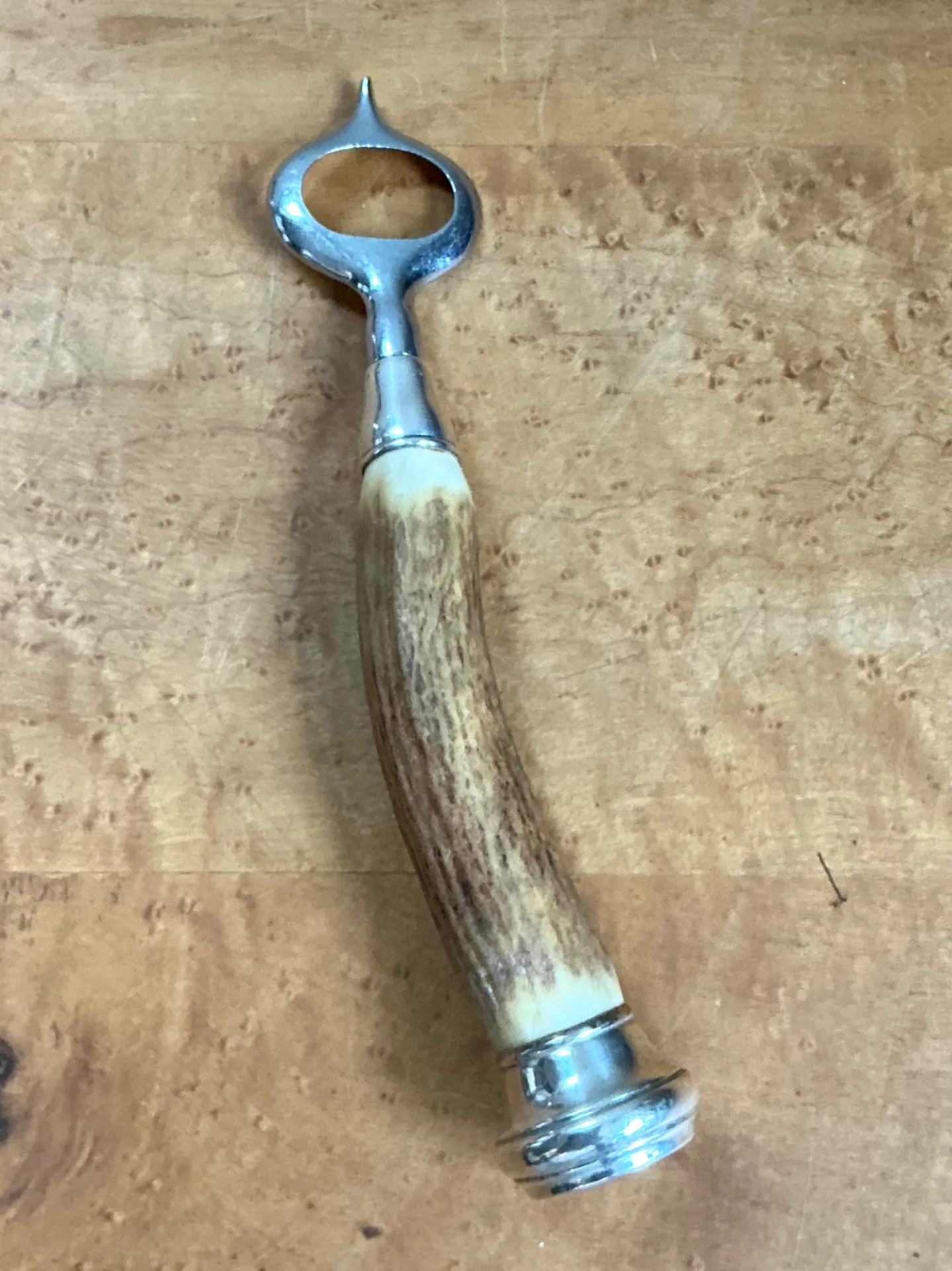 Vintage Horn and Sterling Silver Bottle Opener — additional photo 5