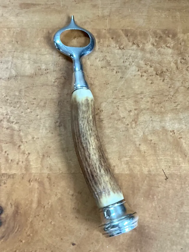 Vintage Horn and Sterling Silver Bottle Opener — additional photo 5
