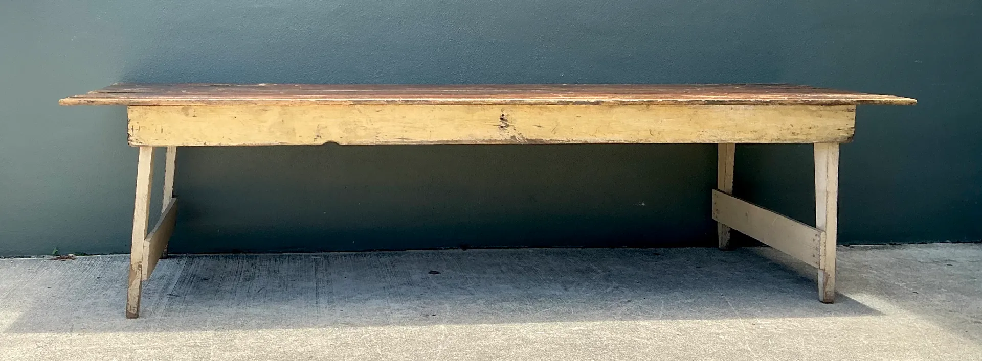 Vintage Rustic Wood Farmhouse Table — additional photo 1