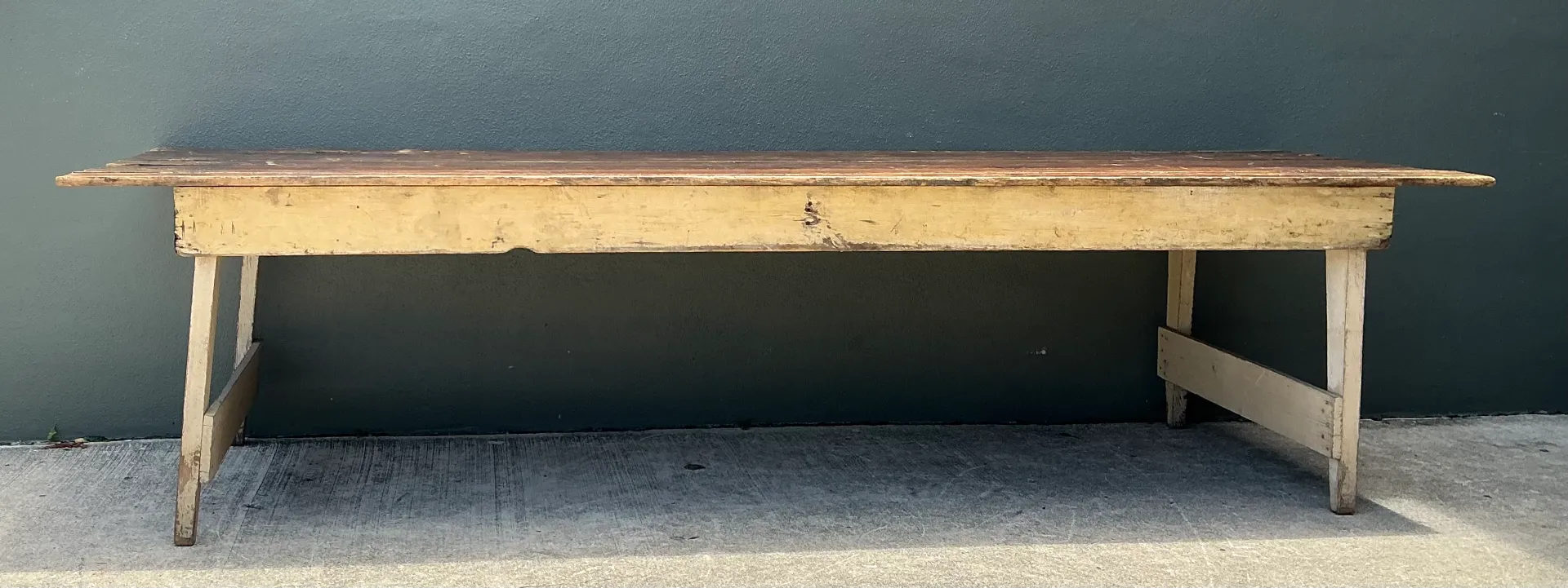 Vintage Rustic Wood Farmhouse Table — additional photo 3