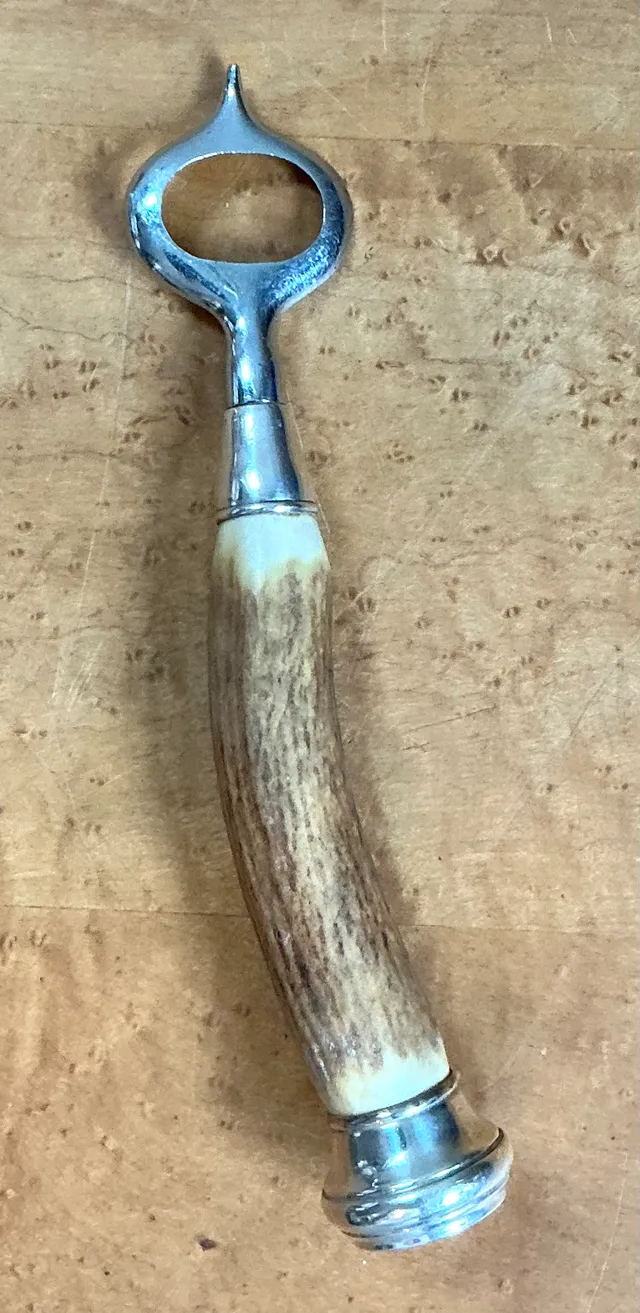 Vintage Horn and Sterling Silver Bottle Opener — additional photo 3