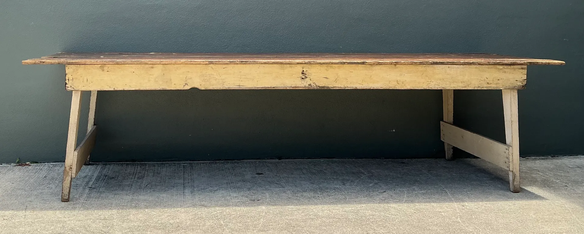 Vintage Rustic Wood Farmhouse Table — additional photo 6