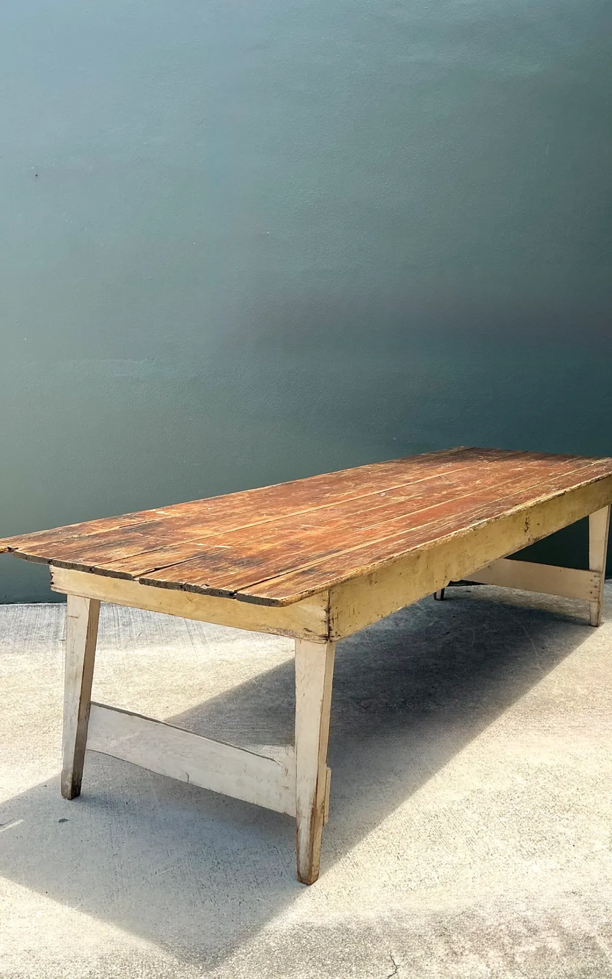 Vintage Rustic Wood Farmhouse Table — additional photo 5