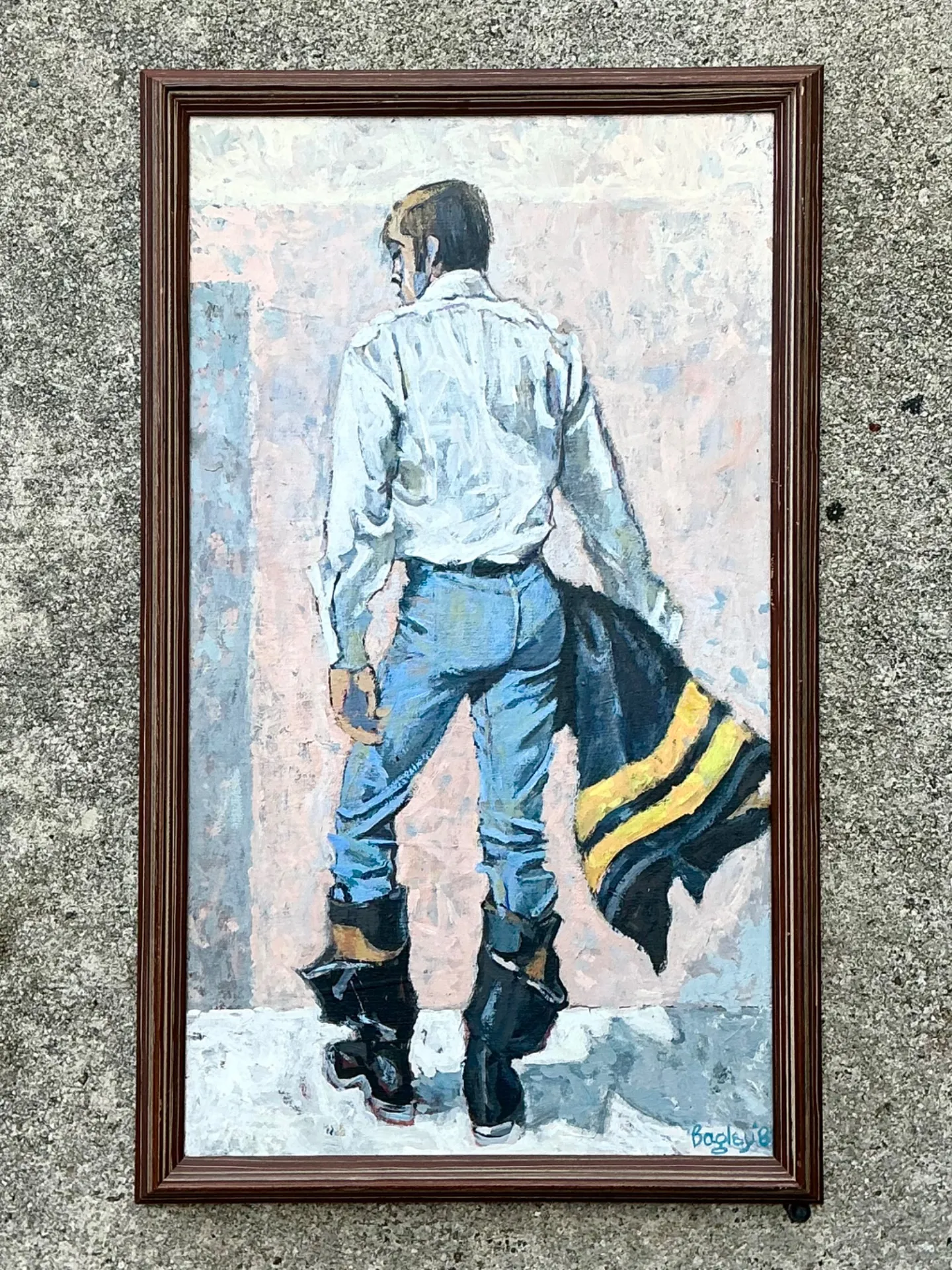 Bagley Framed Male Figure Painting — additional photo 1