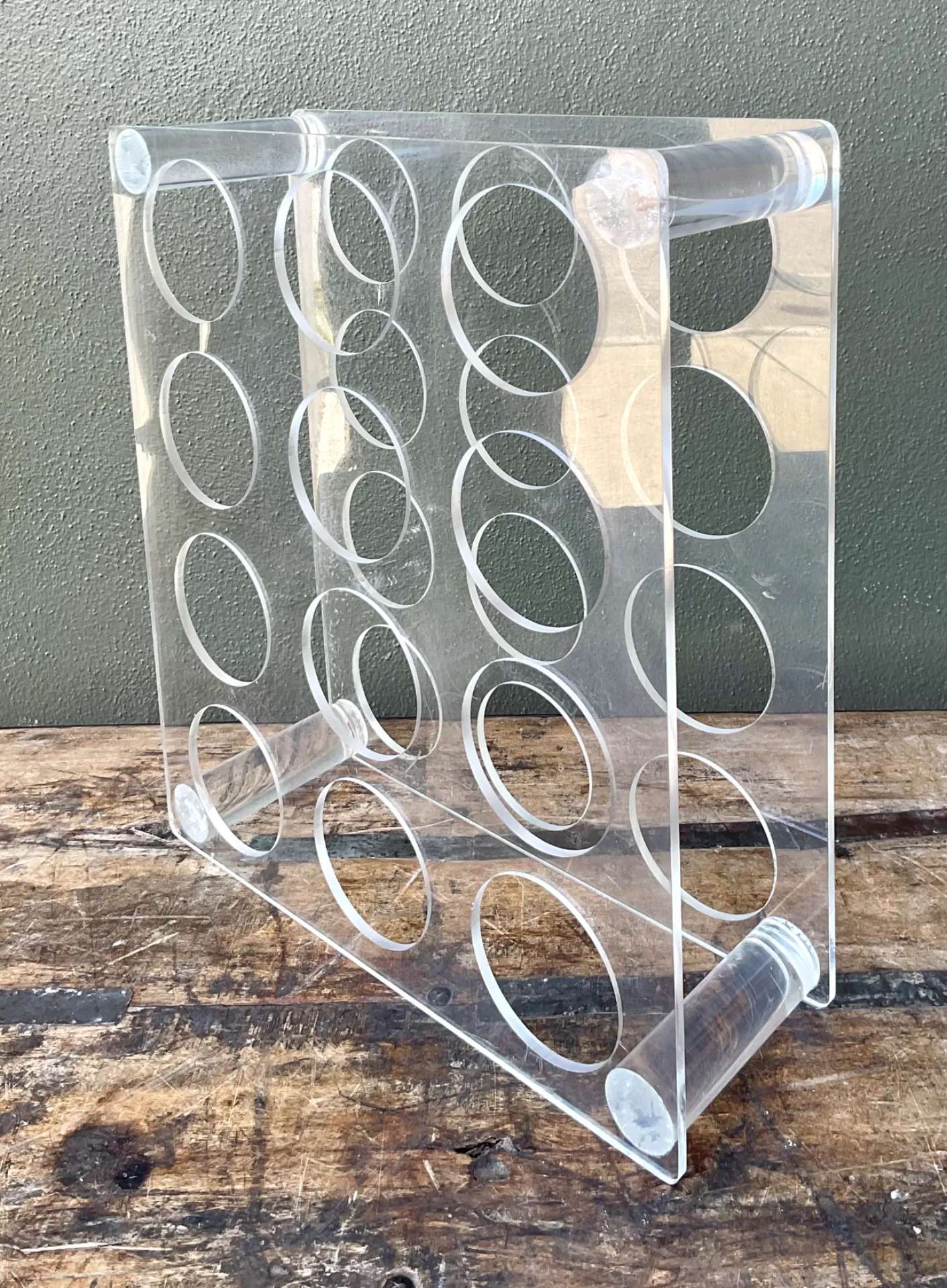 Vintage Lucite Wine Rack — additional photo 1