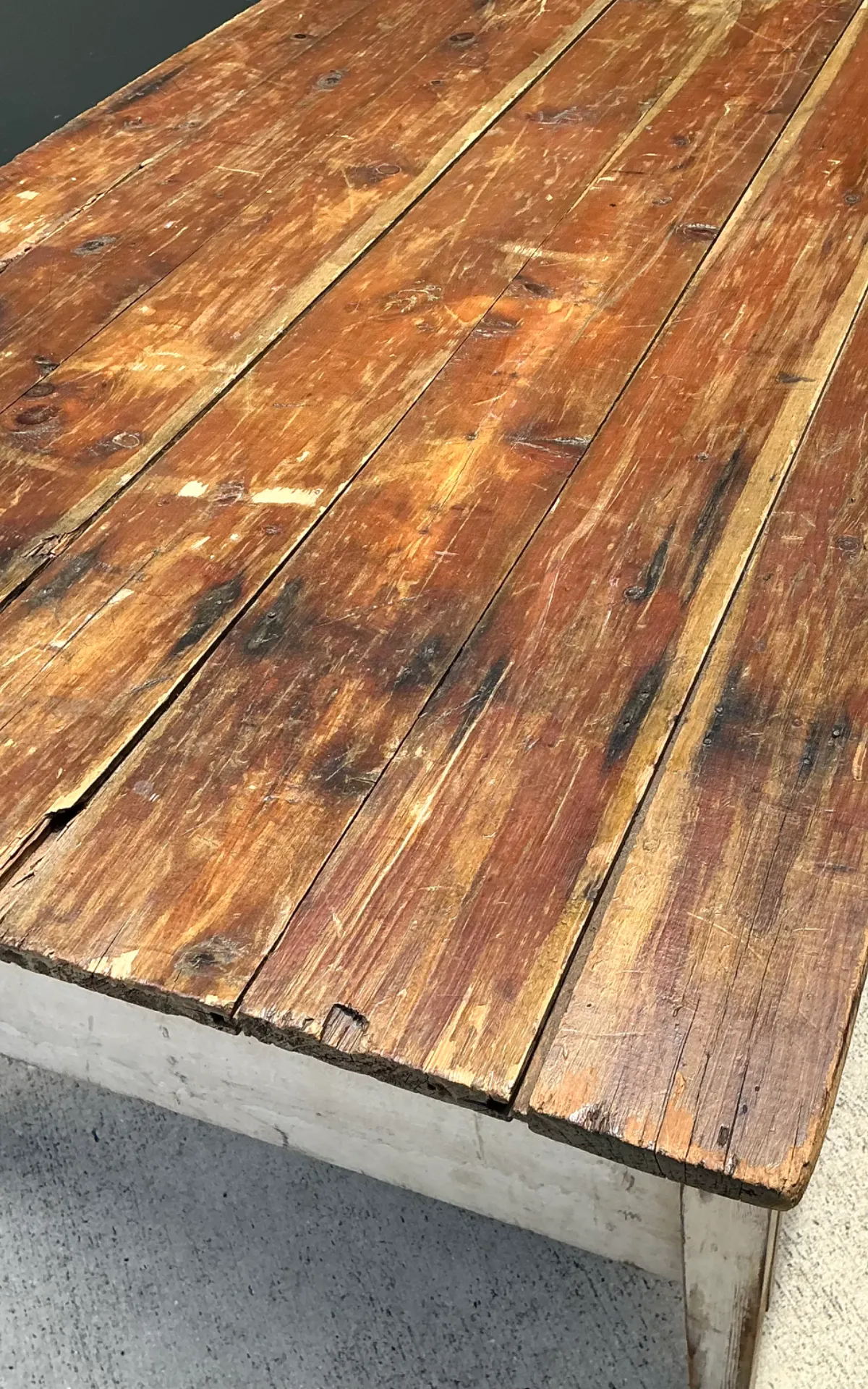 Vintage Rustic Wood Farmhouse Table — additional photo 8