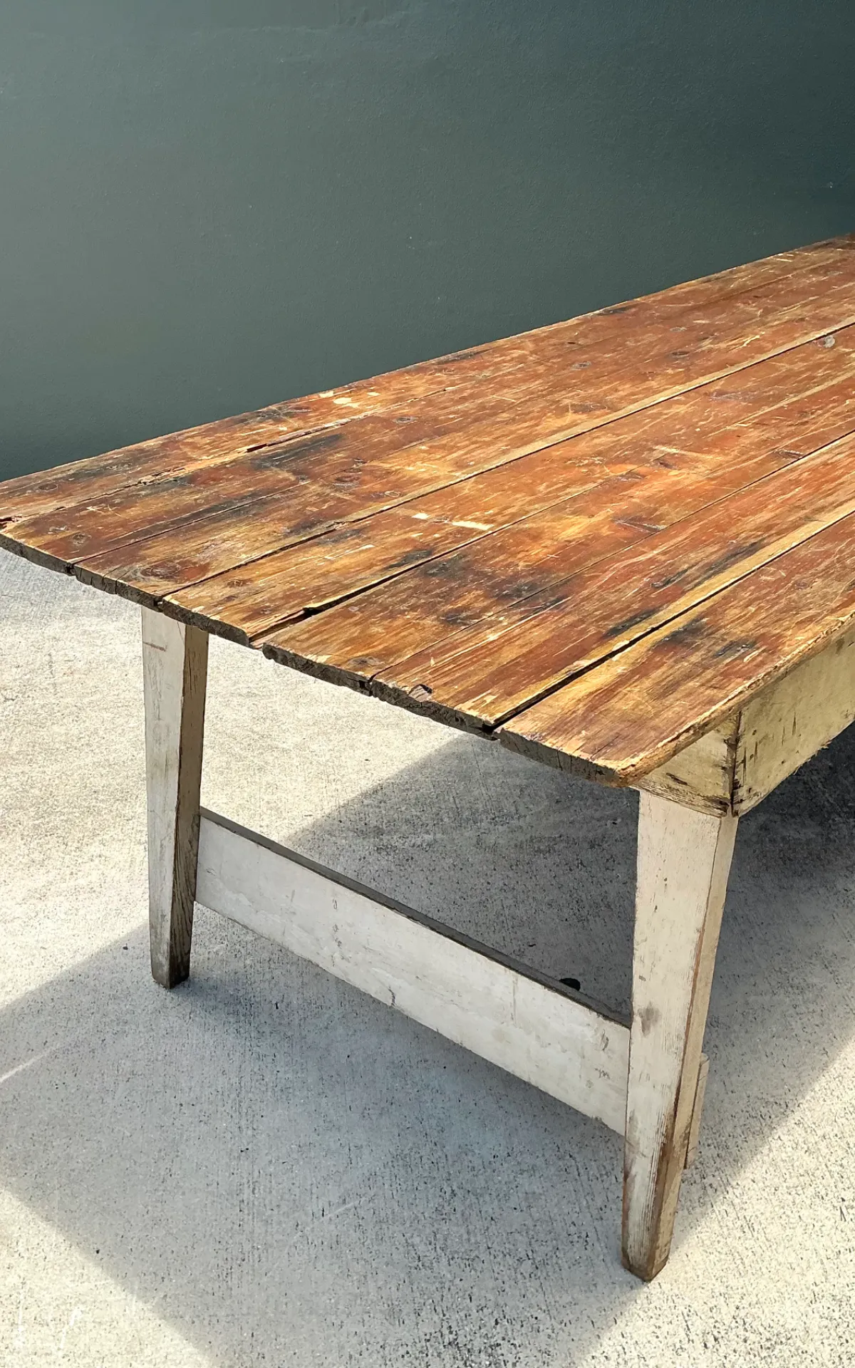 Vintage Rustic Wood Farmhouse Table — additional photo 7