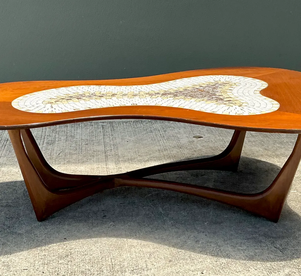 Vintage Biomorphic Mosaic Top Coffee Table — additional photo 7