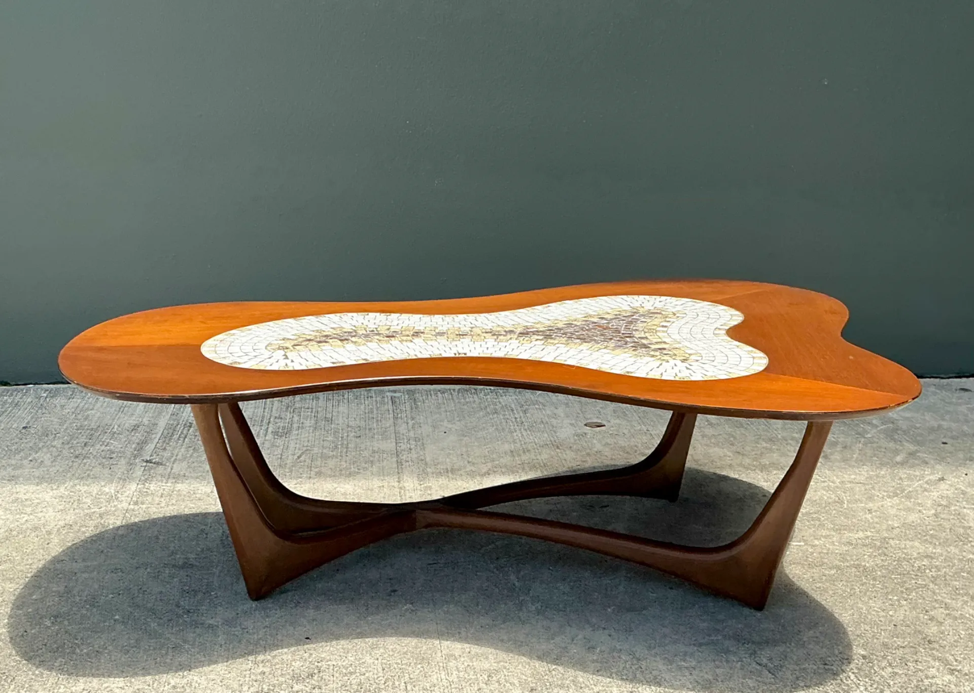 Vintage Biomorphic Mosaic Top Coffee Table — additional photo 5