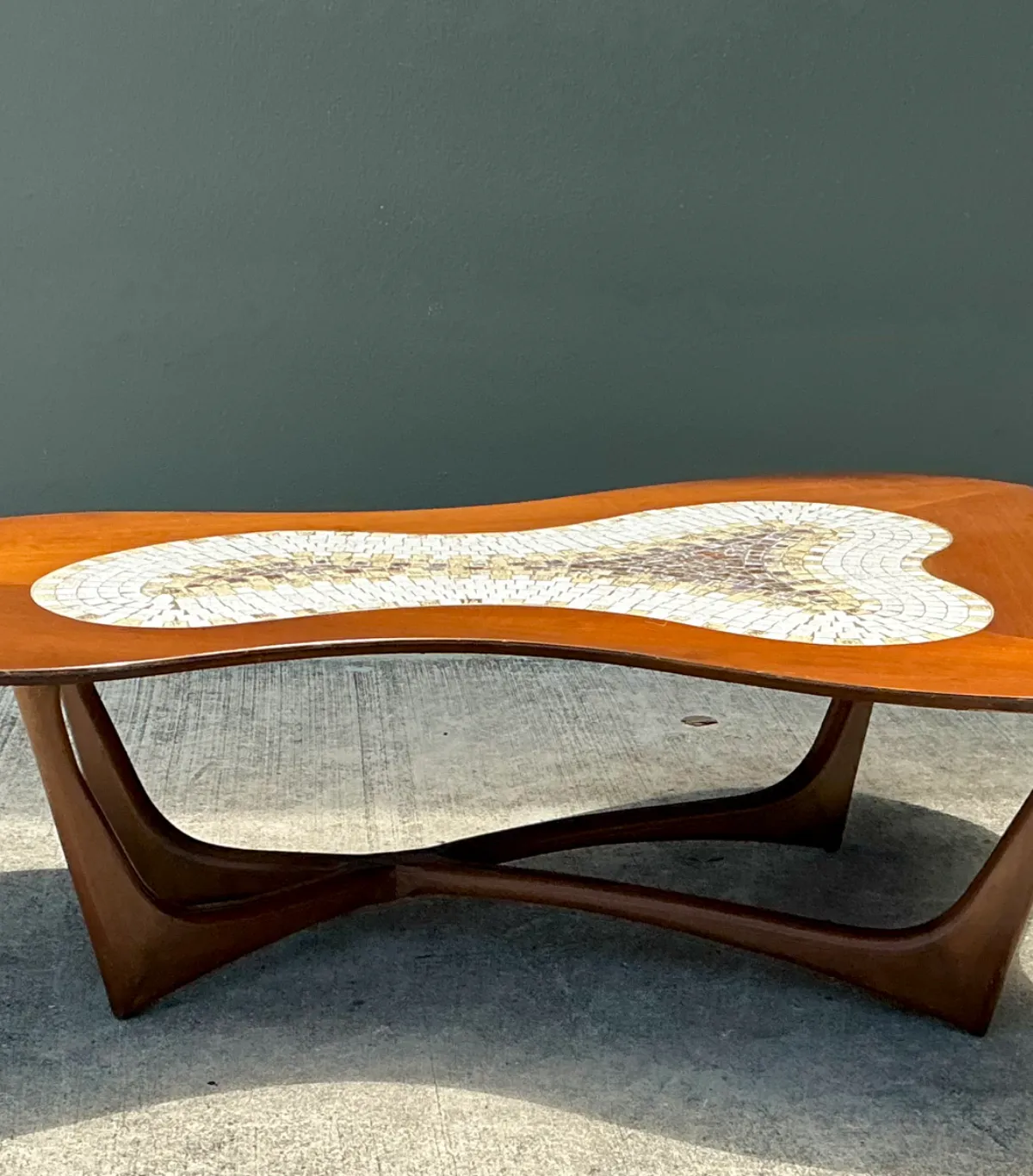 Vintage Biomorphic Mosaic Top Coffee Table — additional photo 5