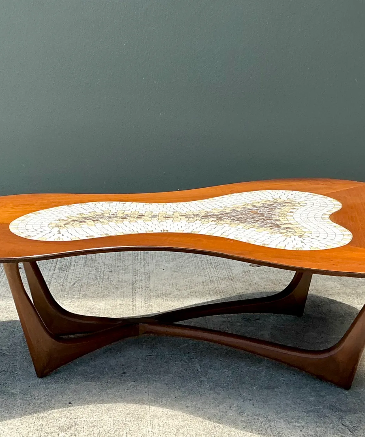 Vintage Biomorphic Mosaic Top Coffee Table — additional photo 2
