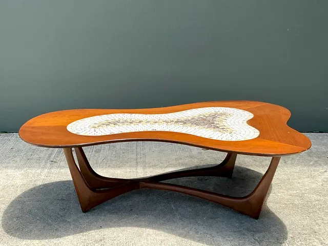 Vintage Biomorphic Mosaic Top Coffee Table — additional photo 2