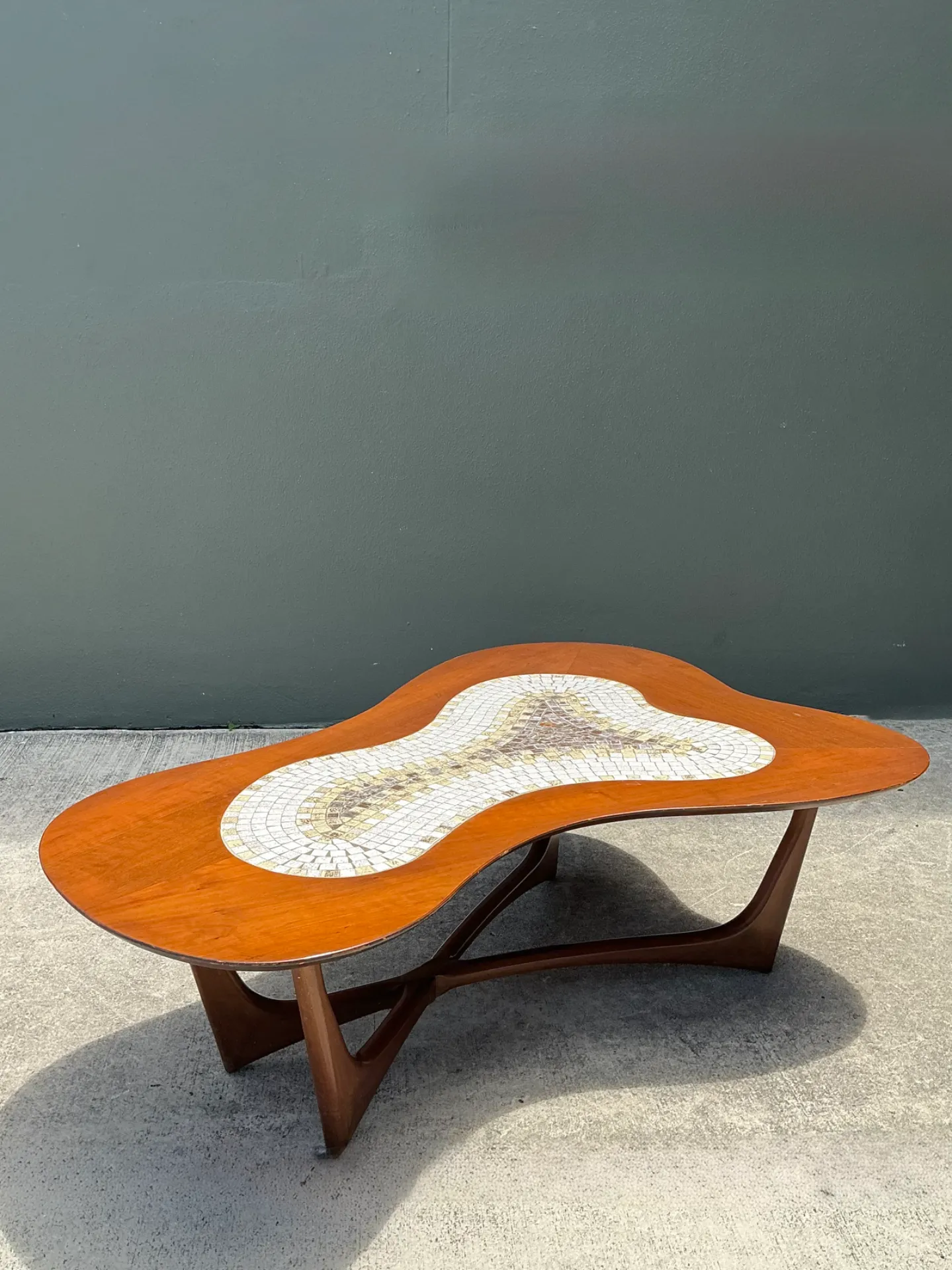 Vintage Biomorphic Mosaic Top Coffee Table — additional photo 8