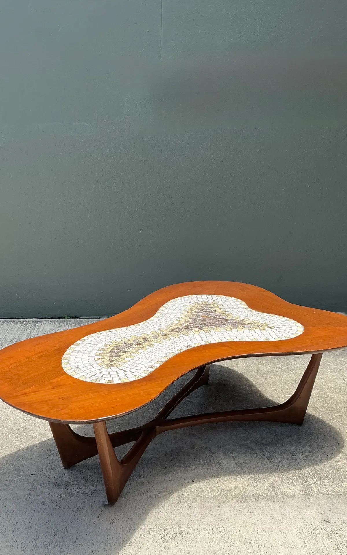 Vintage Biomorphic Mosaic Top Coffee Table — additional photo 8
