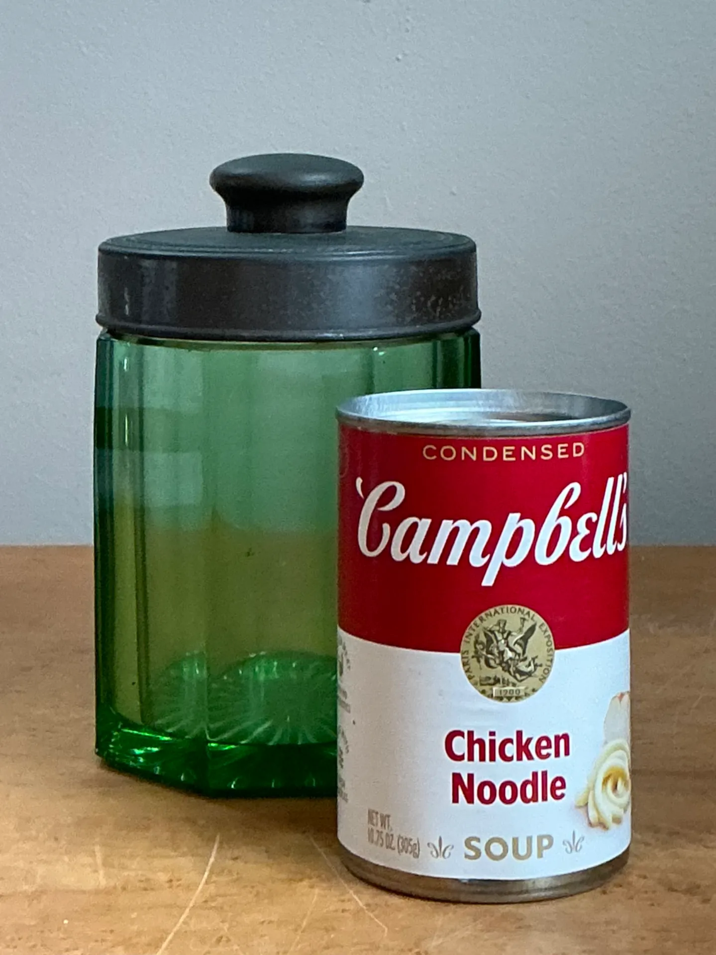 Vintage Octagonal Green Glass Canister — additional photo 8