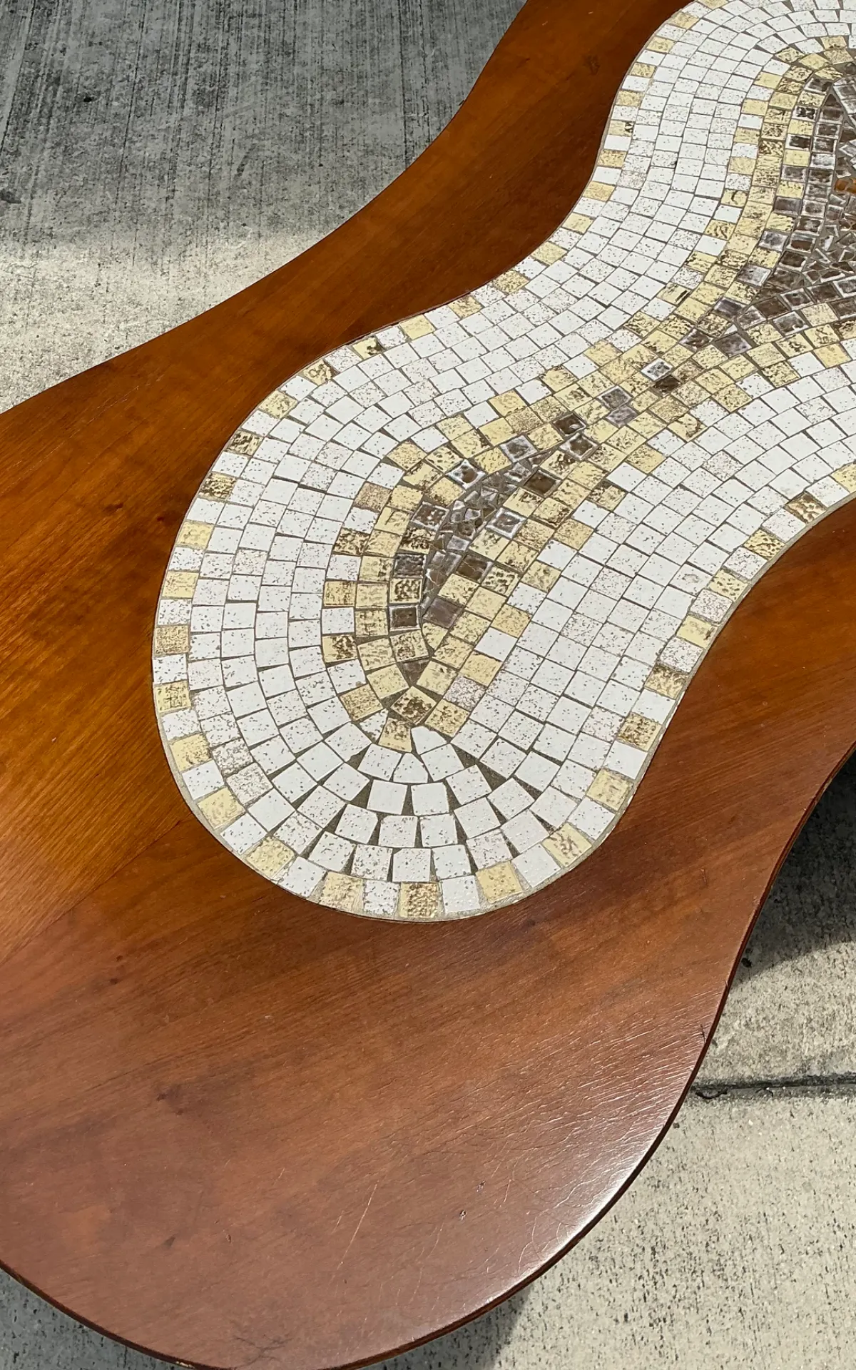Vintage Biomorphic Mosaic Top Coffee Table — additional photo 1