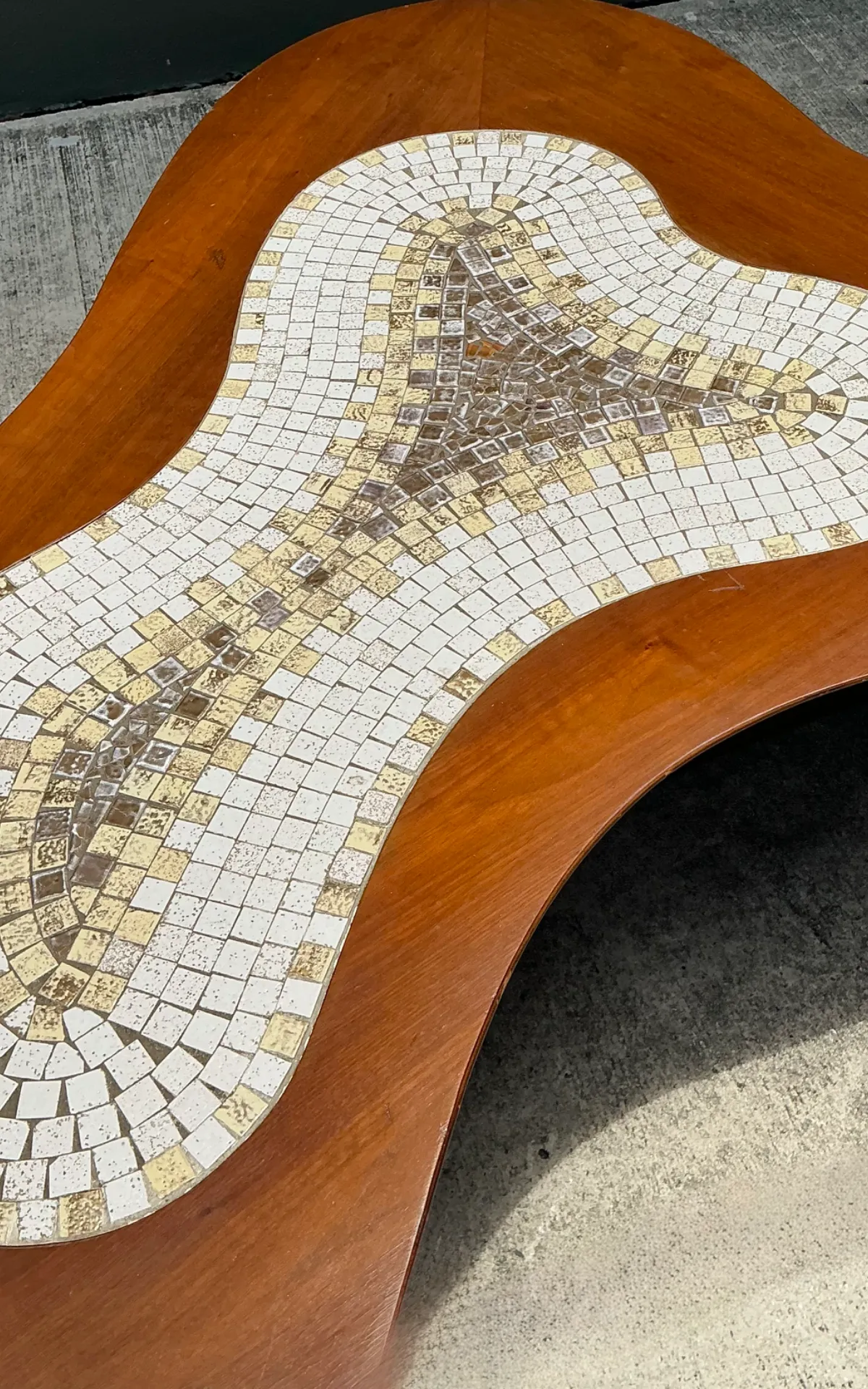 Vintage Biomorphic Mosaic Top Coffee Table — additional photo 6