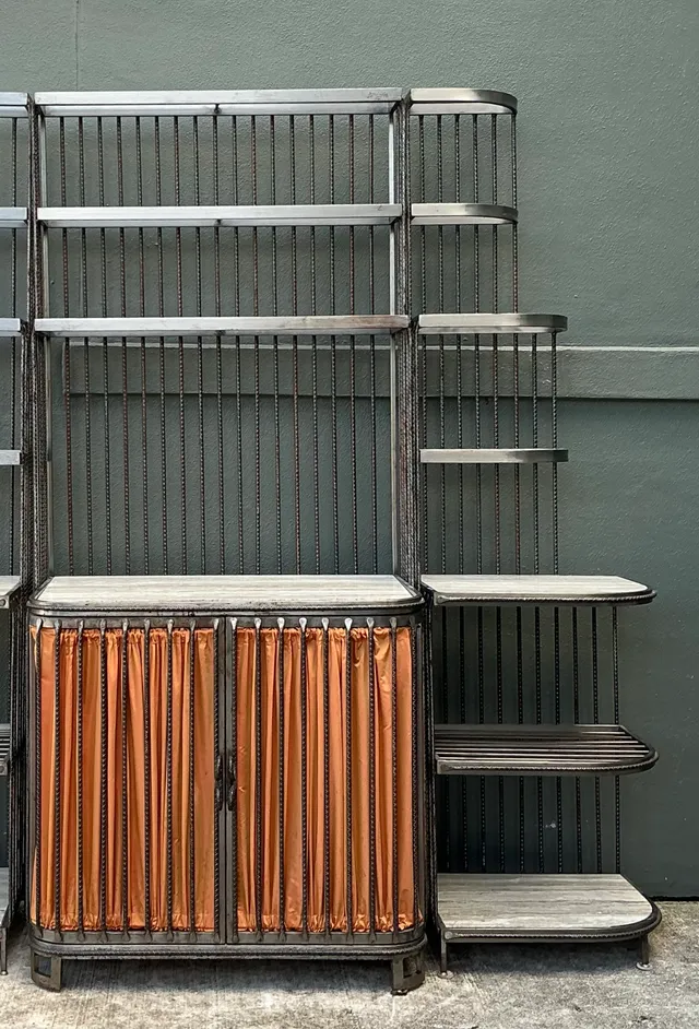 Vintage Industrial Style Rebar Dry Bar — additional photo 4