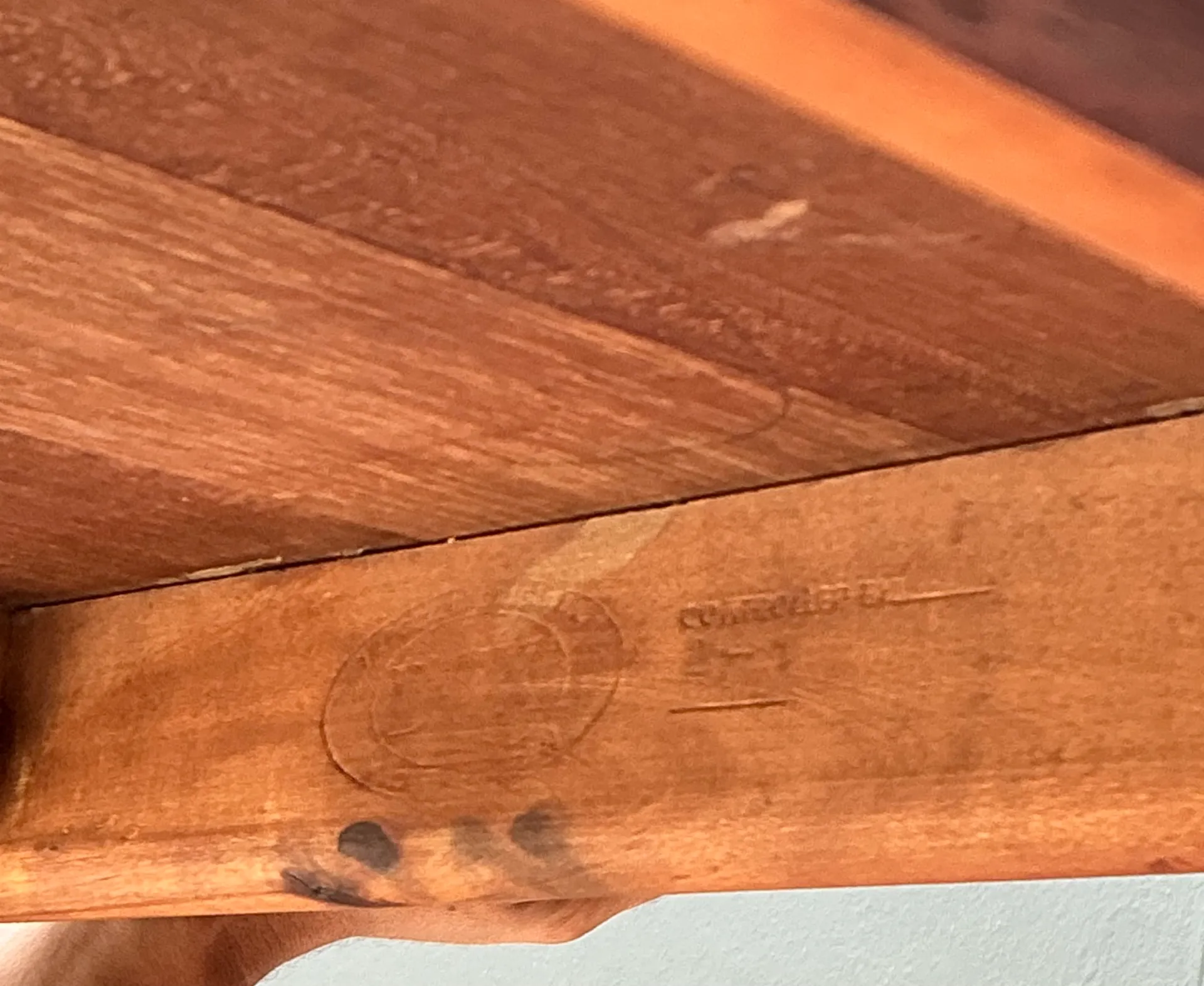 Vintage Swedish Dux Woven Leather And Teak Coffee Table — additional photo 5