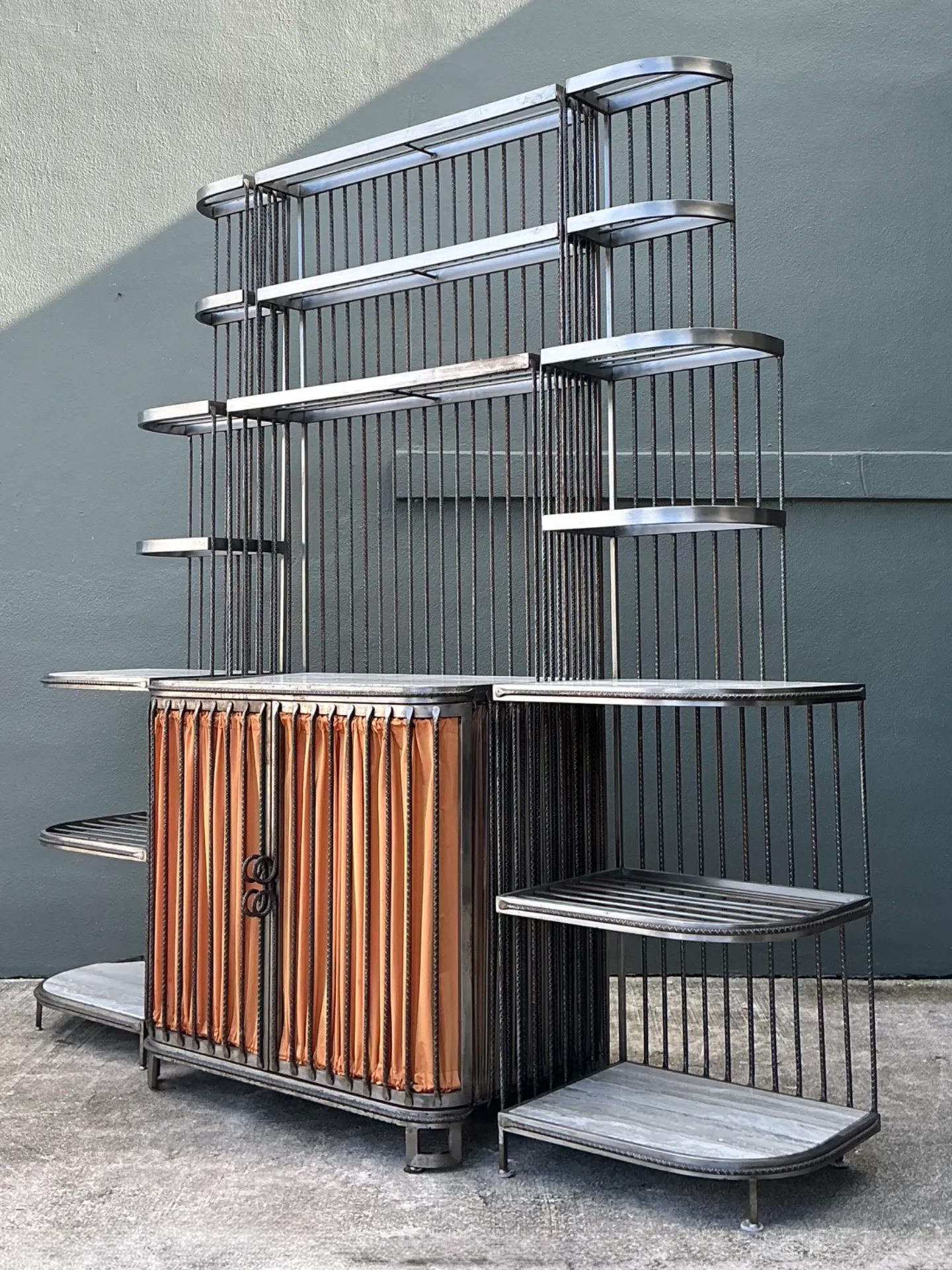Vintage Industrial Style Rebar Dry Bar — additional photo 1