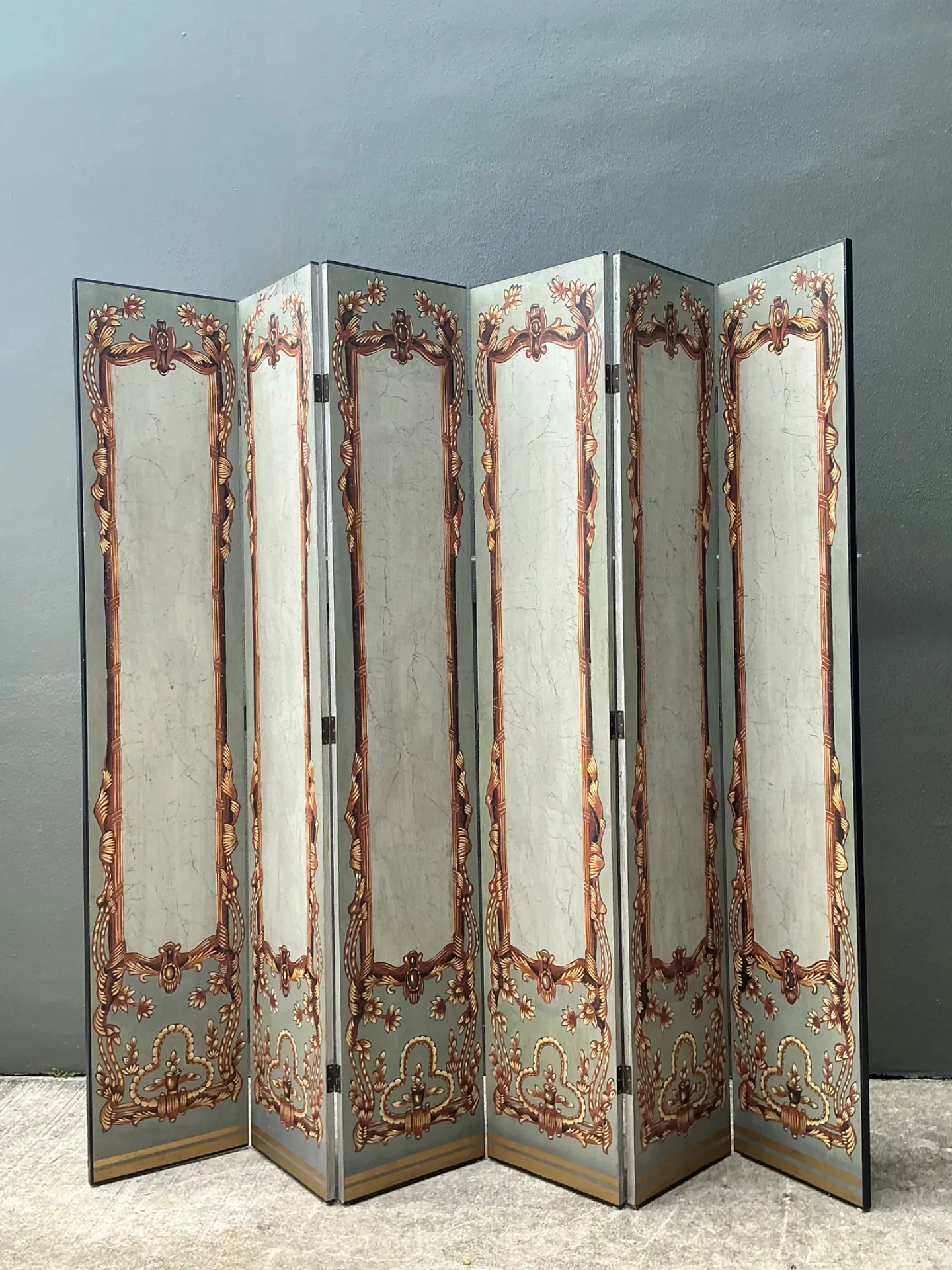 Vintage Neoclassical Paper Folding Screen — additional photo 7
