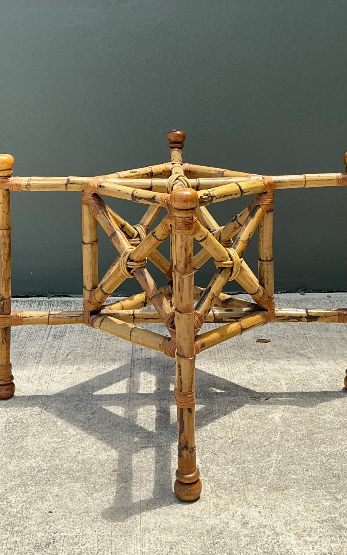 Vintage Bamboo and Glass Dining Table — additional photo 8