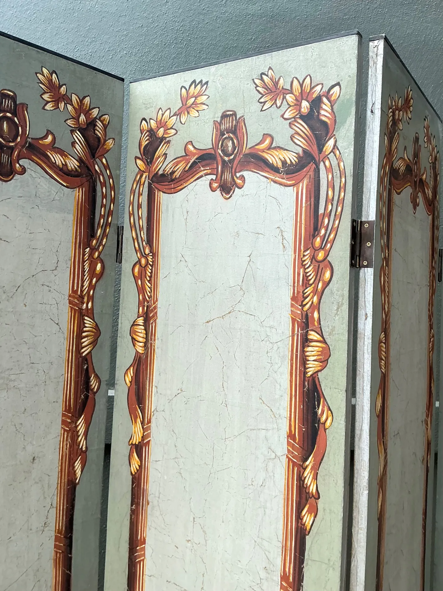 Vintage Neoclassical Paper Folding Screen — additional photo 8