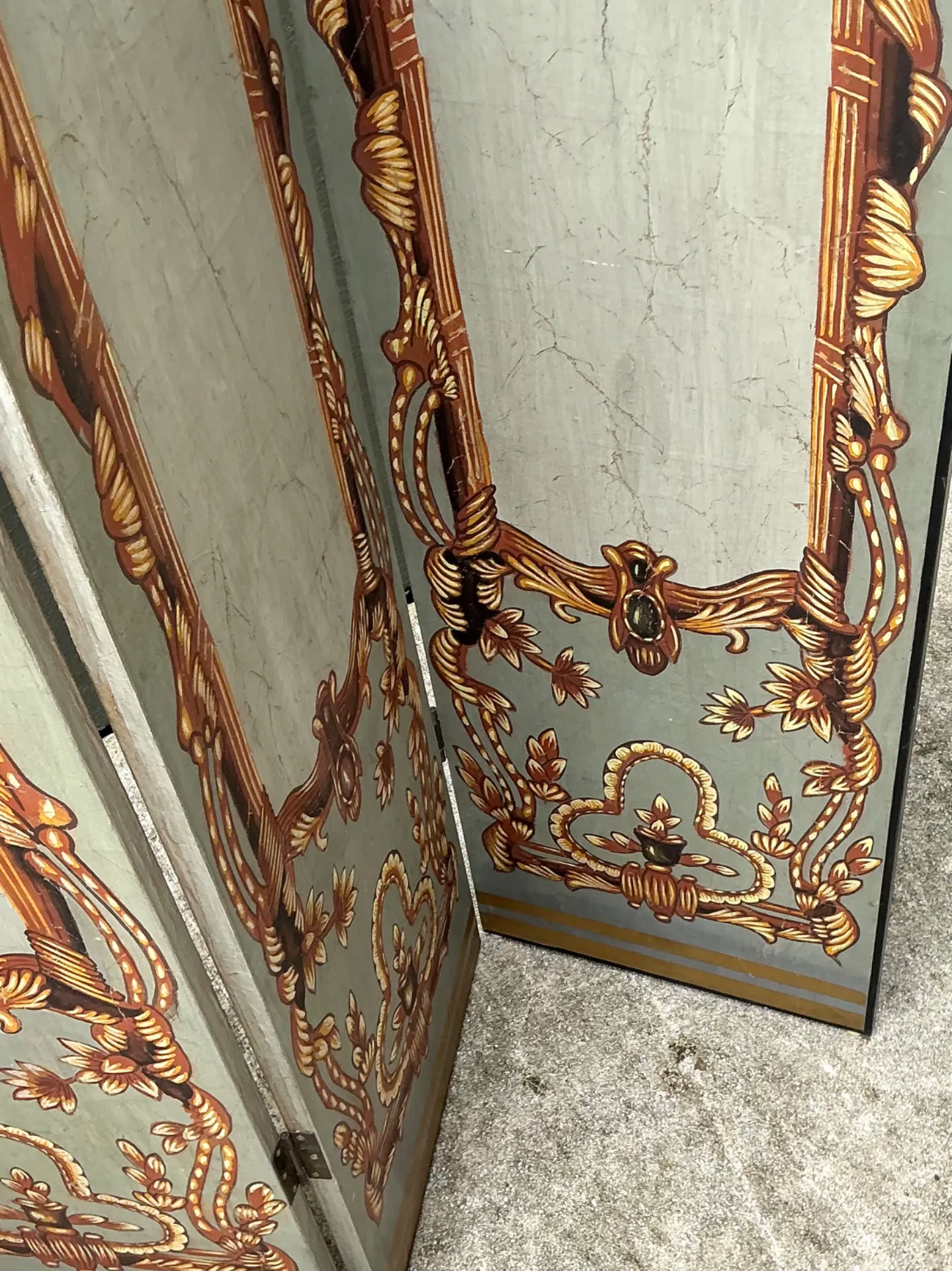 Vintage Neoclassical Paper Folding Screen — additional photo 1