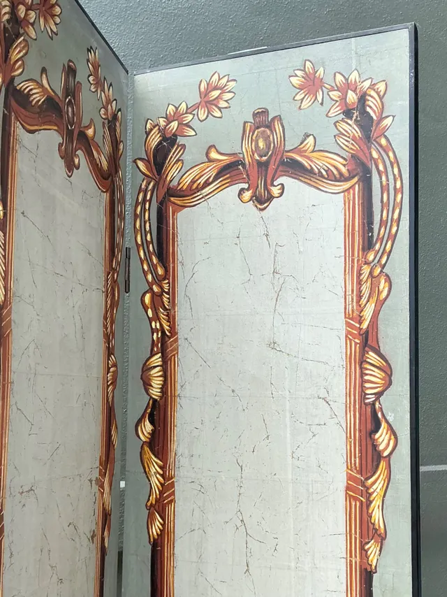 Vintage Neoclassical Paper Folding Screen — additional photo 4