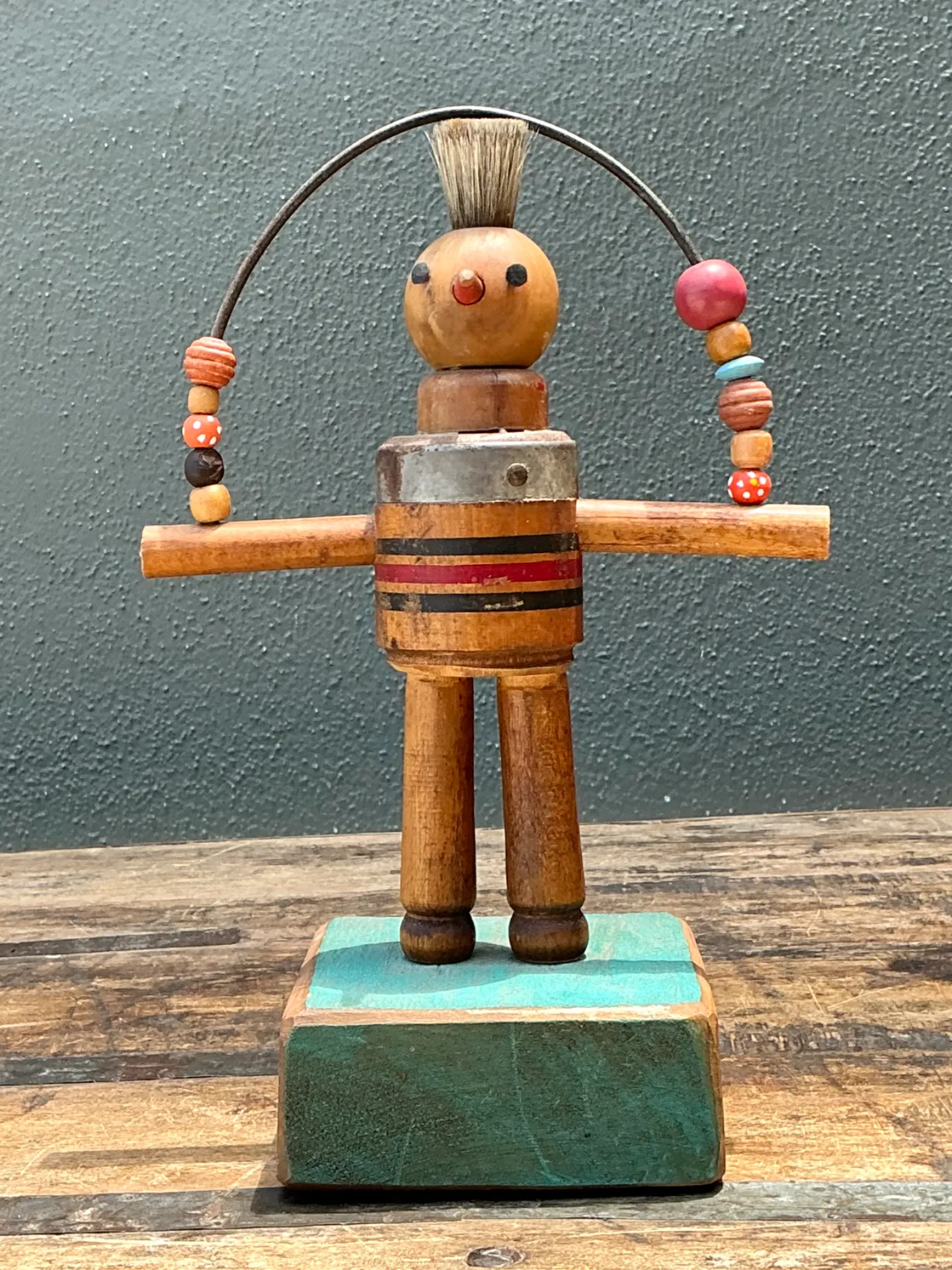 Vintage Wood and Metal Figurative Found Object Sculpture — additional photo 2