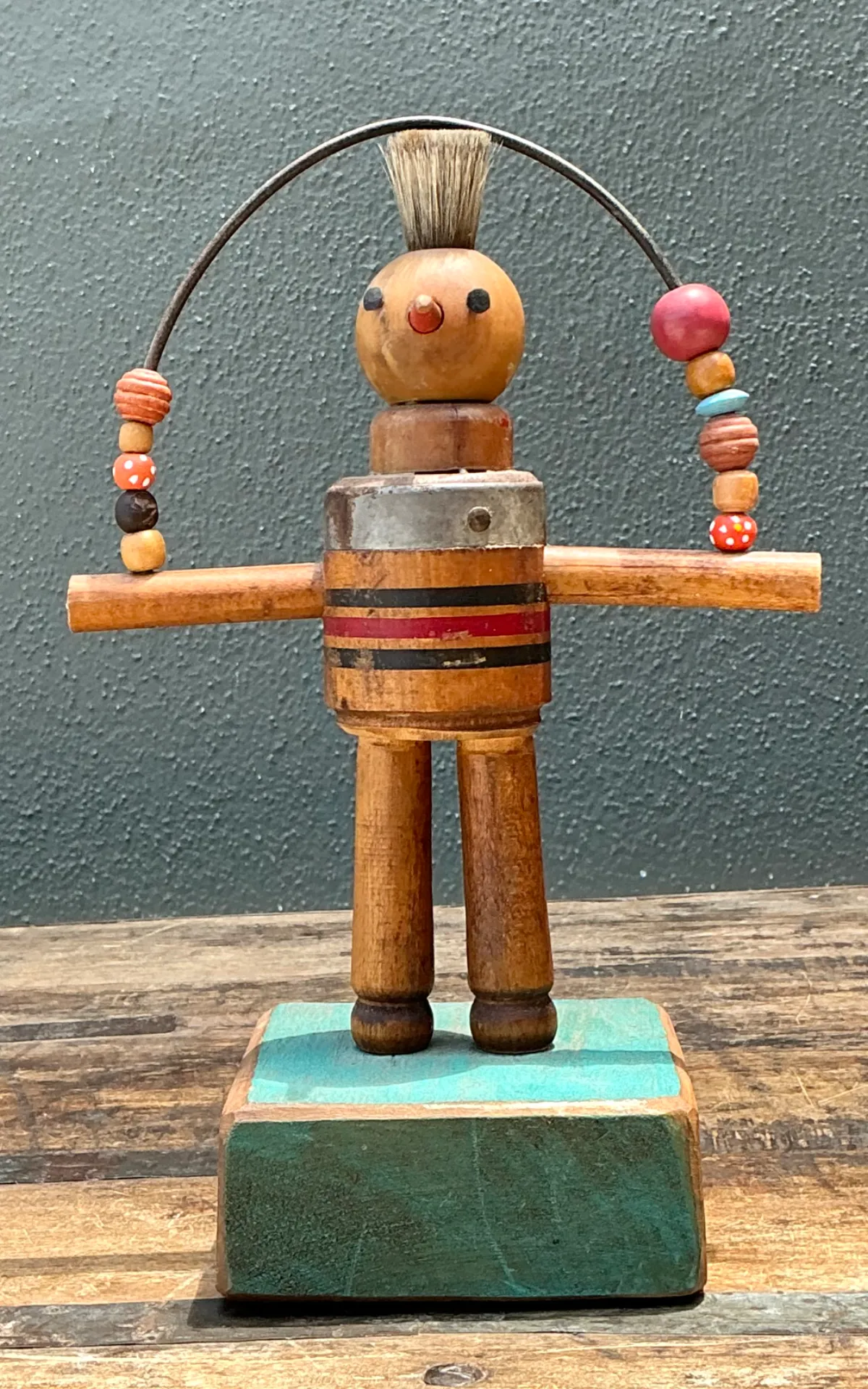 Vintage Wood and Metal Figurative Found Object Sculpture — additional photo 2