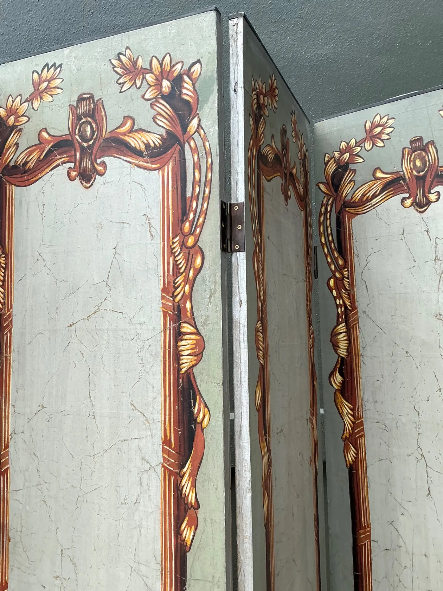 Vintage Neoclassical Paper Folding Screen — additional photo 6