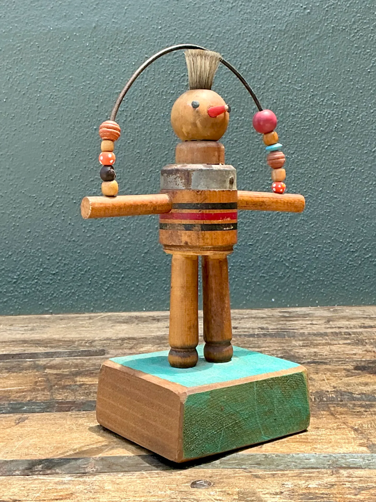 Vintage Wood and Metal Figurative Found Object Sculpture — additional photo 4