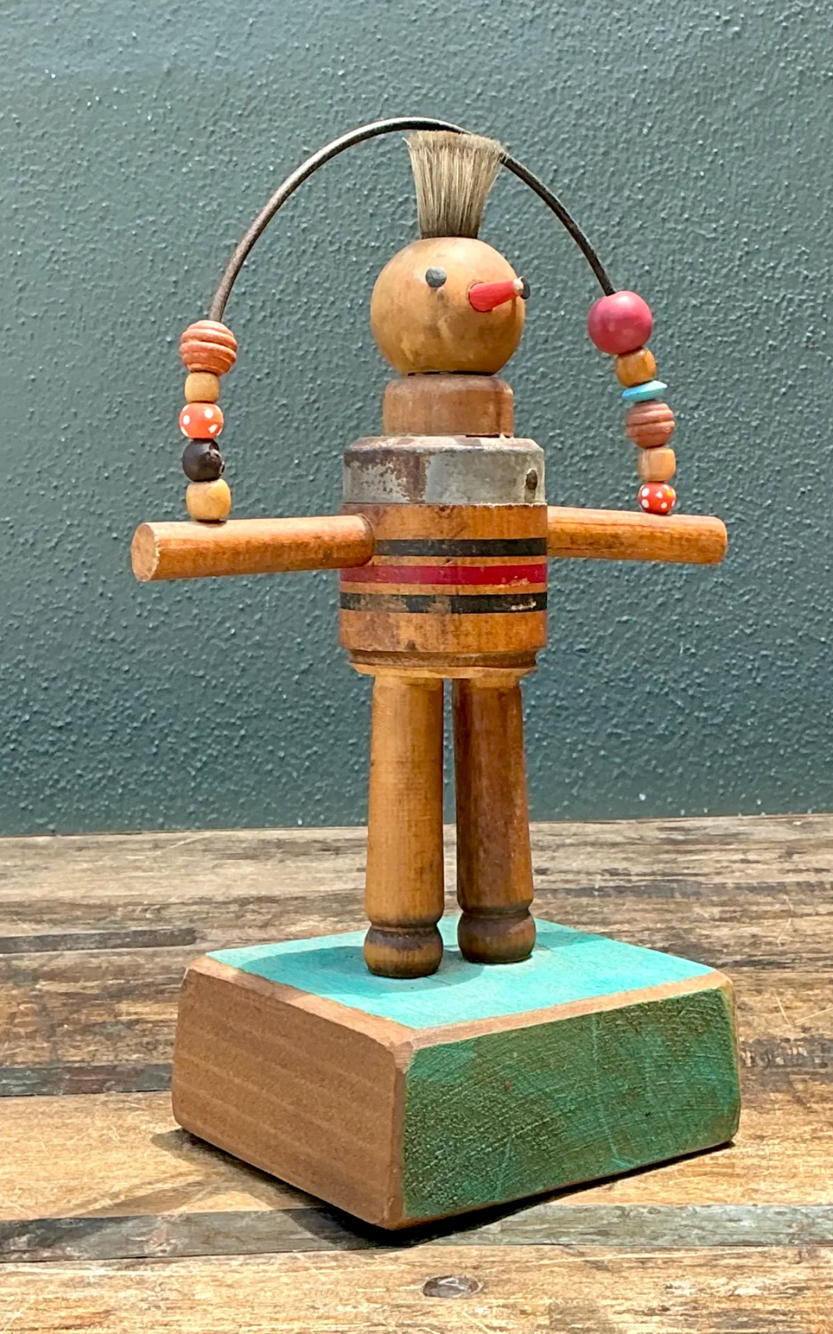 Vintage Wood and Metal Figurative Found Object Sculpture — additional photo 4