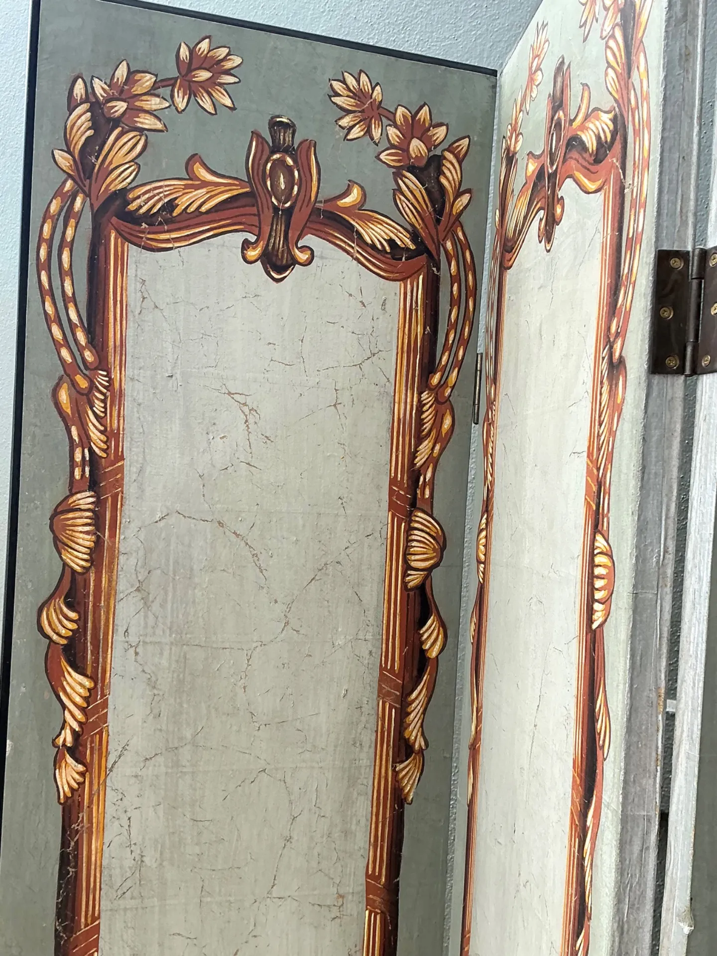 Vintage Neoclassical Paper Folding Screen — additional photo 3