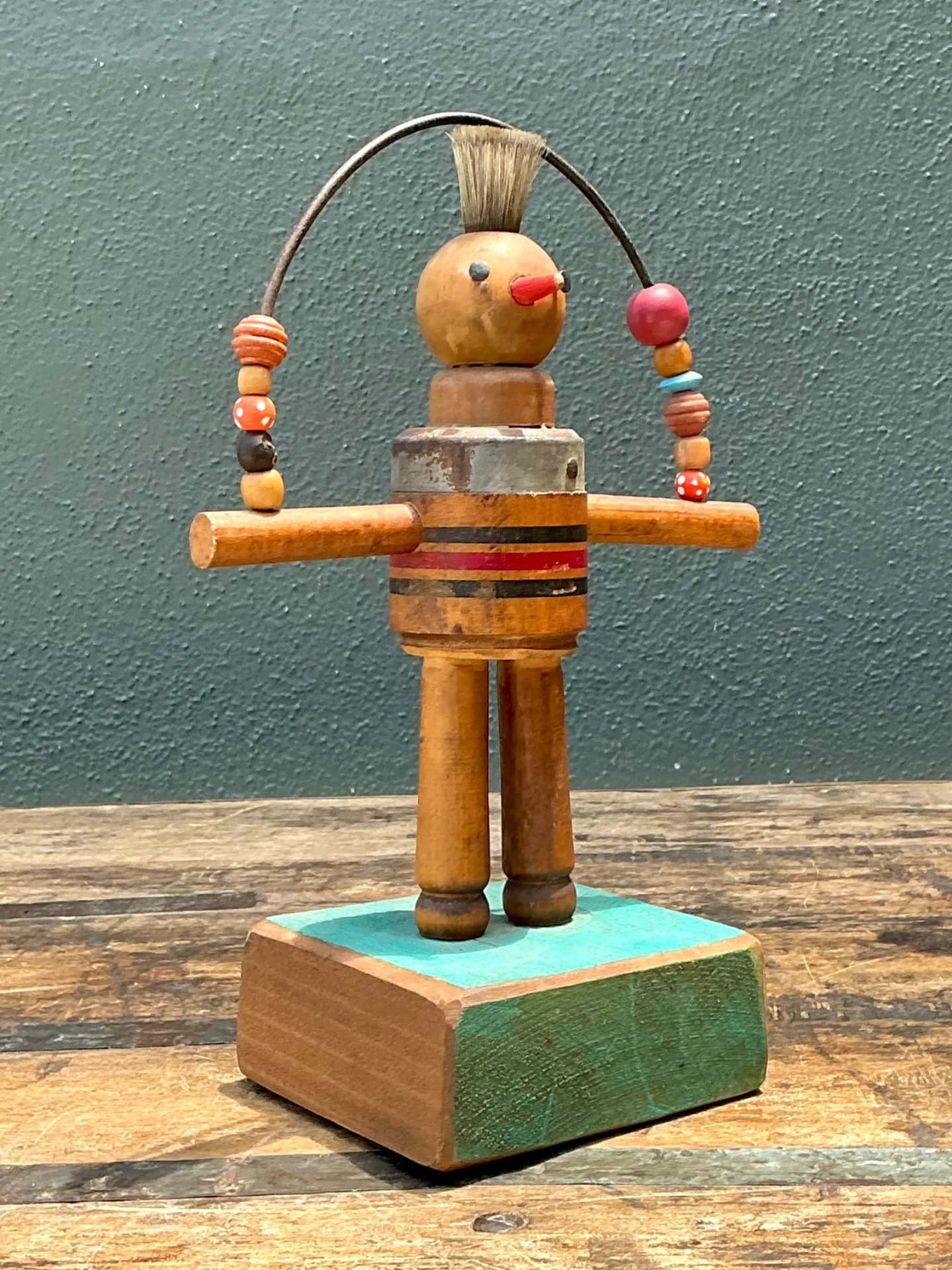 Vintage Wood and Metal Figurative Found Object Sculpture — additional photo 7