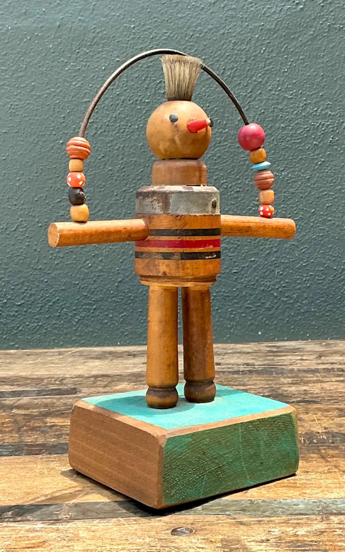 Vintage Wood and Metal Figurative Found Object Sculpture — additional photo 7