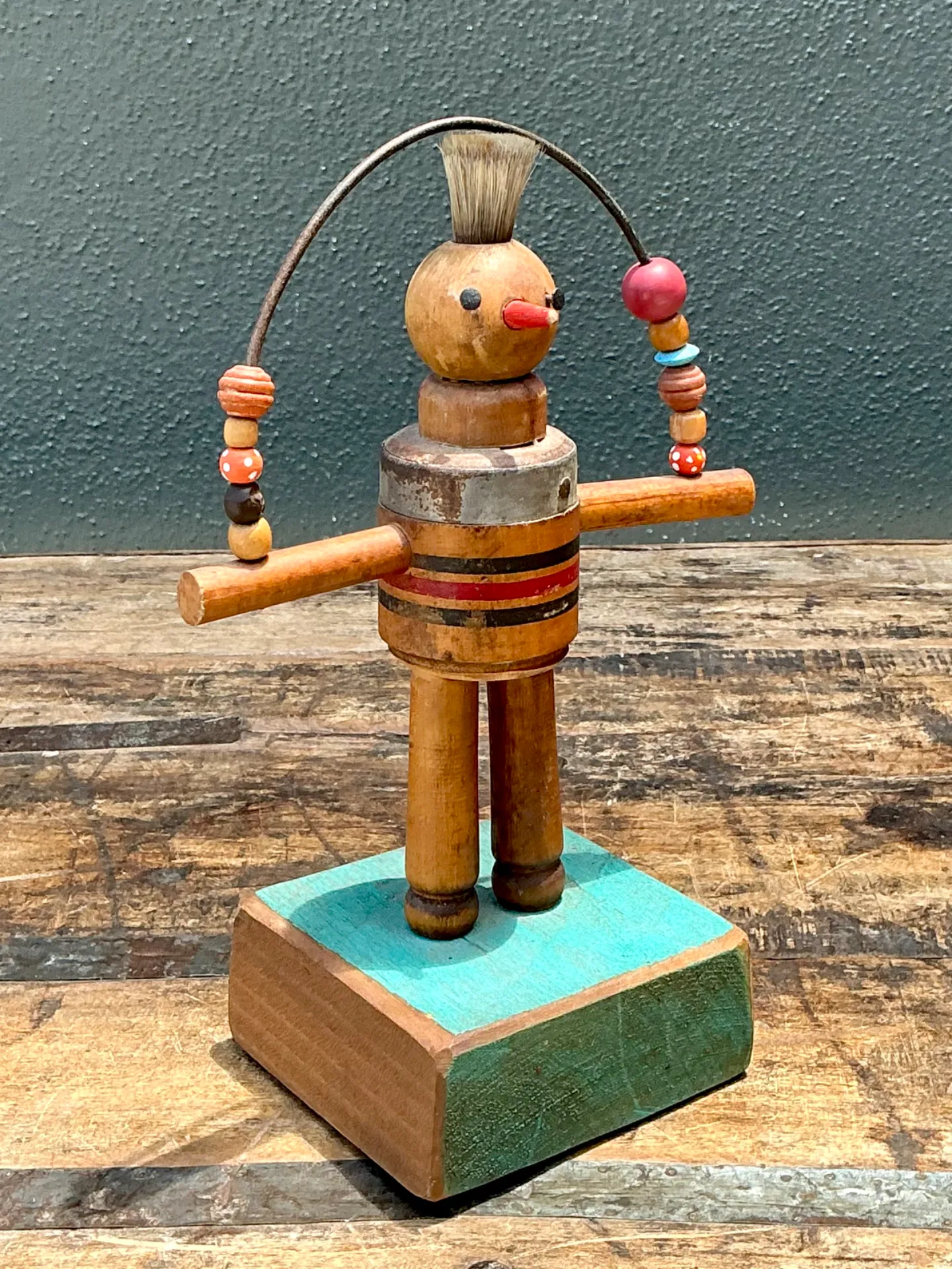 Vintage Wood and Metal Figurative Found Object Sculpture — additional photo 8