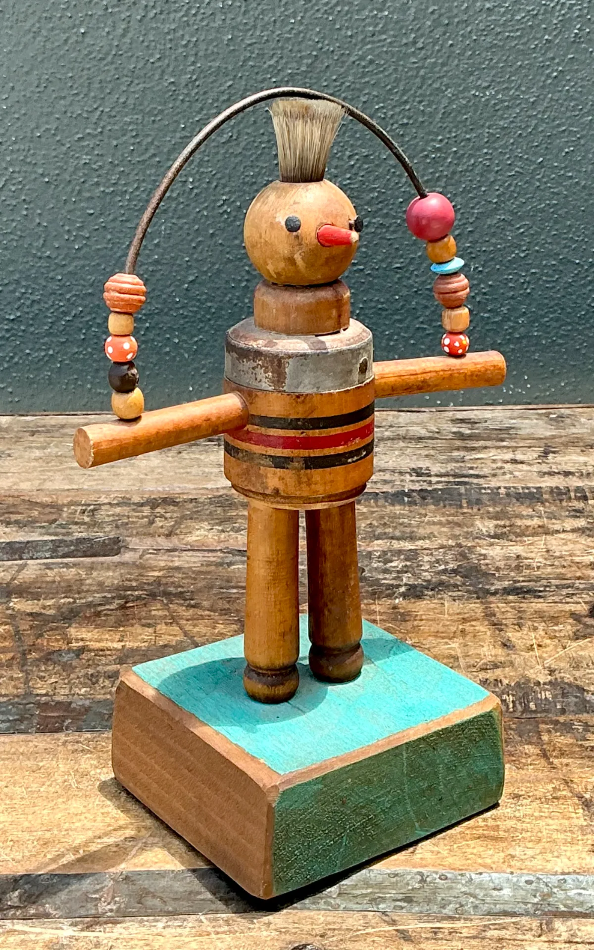 Vintage Wood and Metal Figurative Found Object Sculpture — additional photo 8