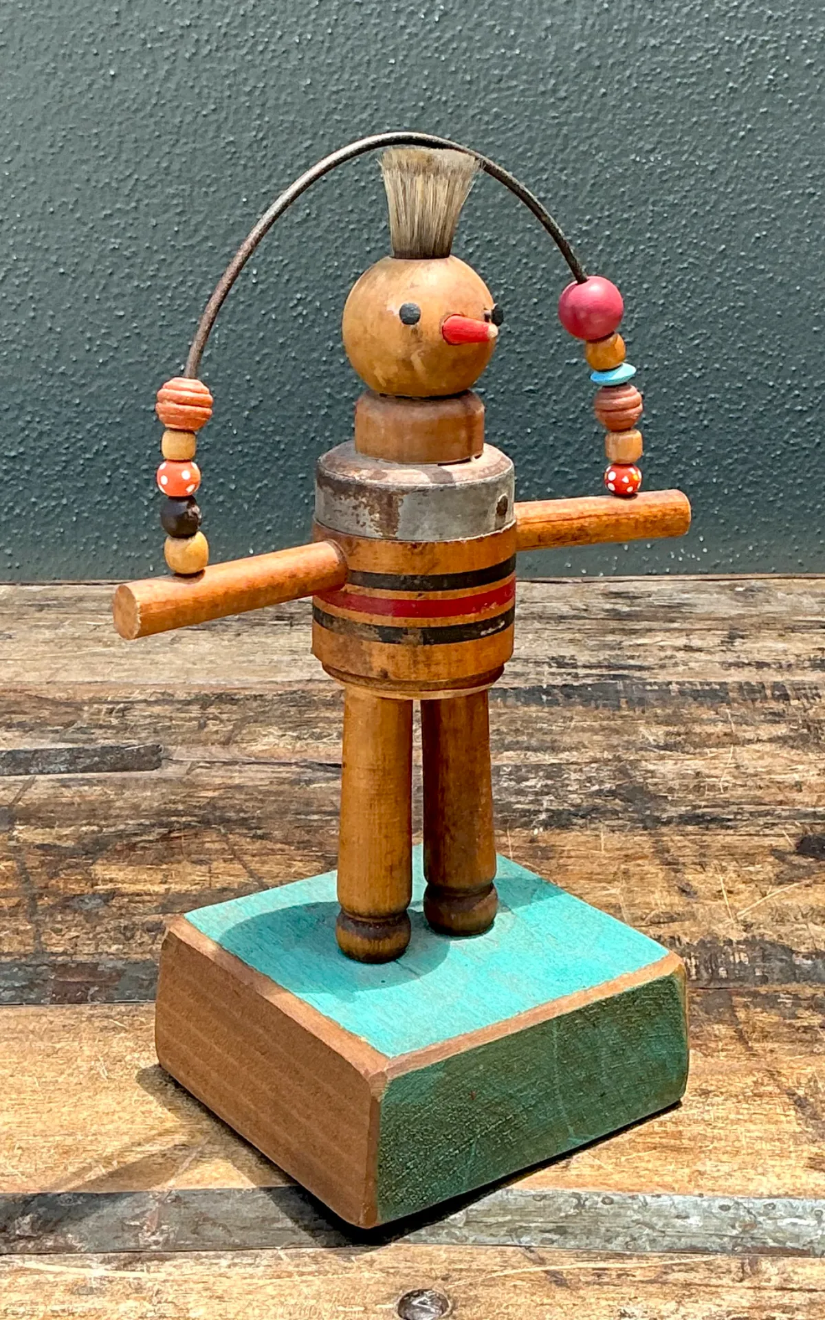 Vintage Wood and Metal Figurative Found Object Sculpture — additional photo 1