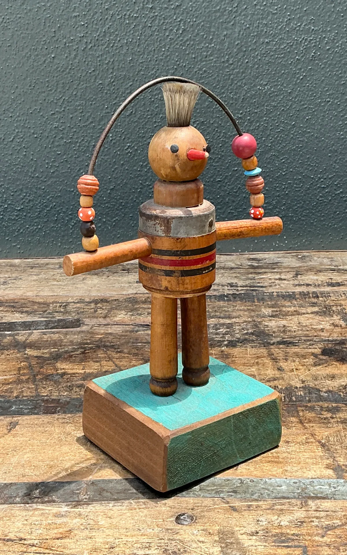 Vintage Wood and Metal Figurative Found Object Sculpture — additional photo 3