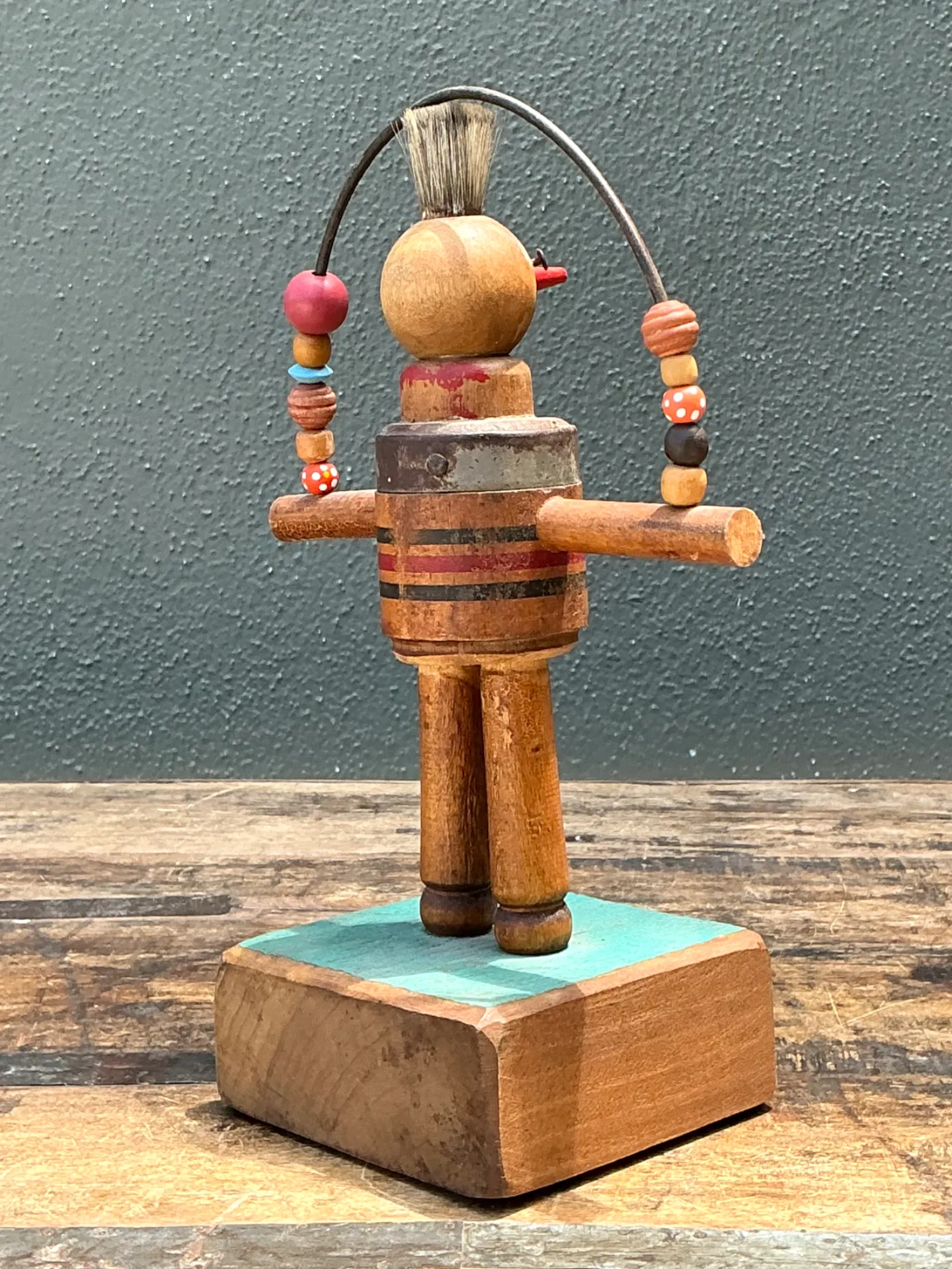 Vintage Wood and Metal Figurative Found Object Sculpture — additional photo 5