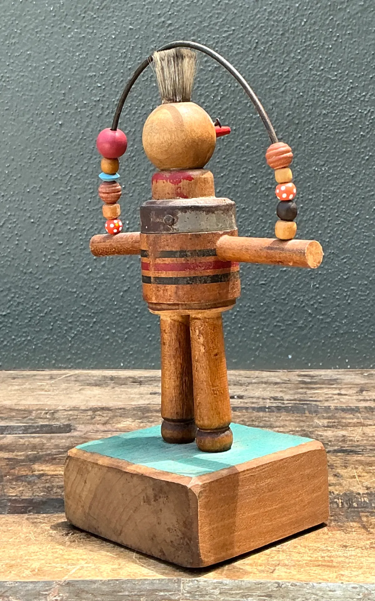 Vintage Wood and Metal Figurative Found Object Sculpture — additional photo 5
