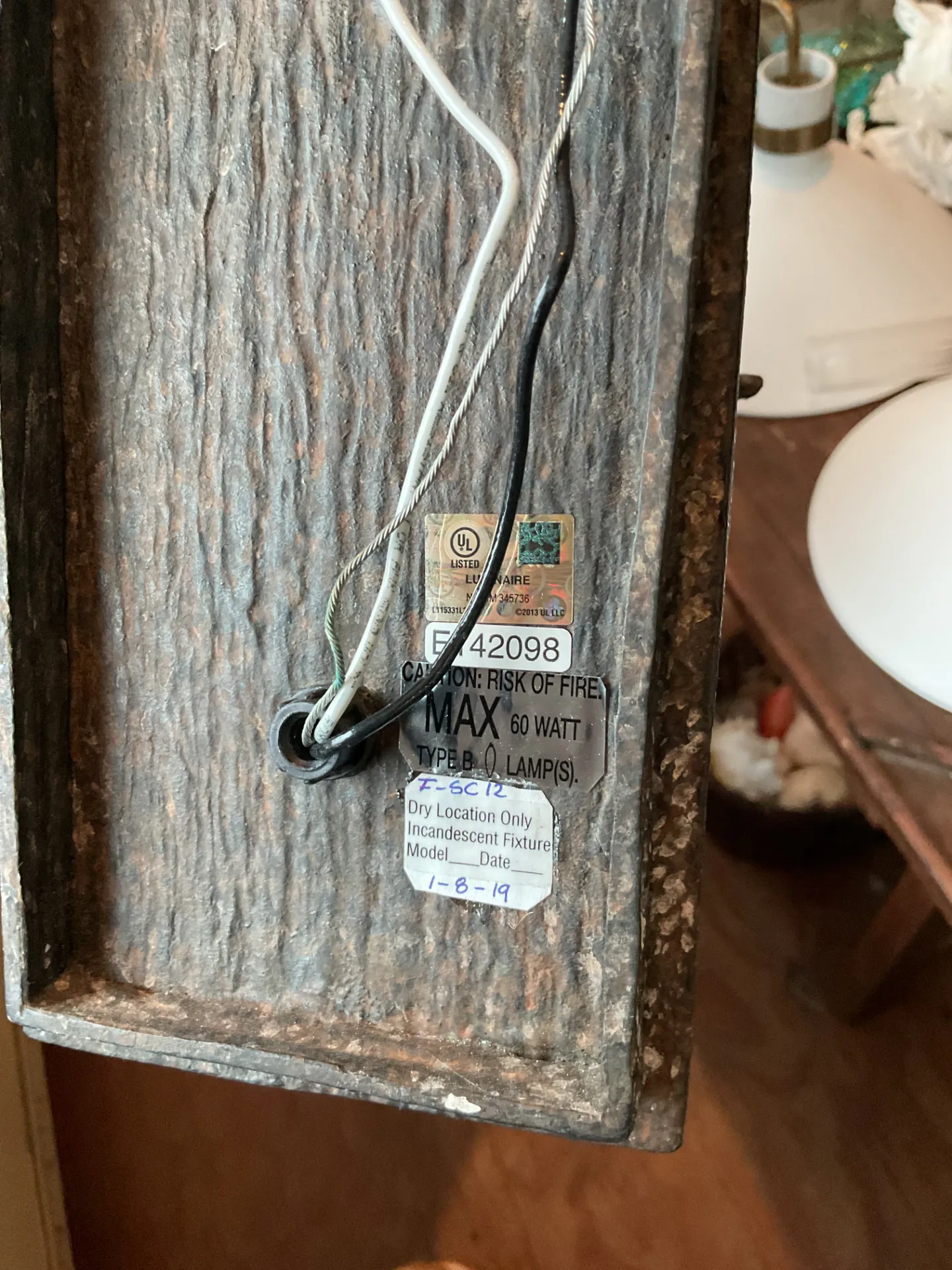 Vintage Frosted Glass and Metal Wall Sconces - A Pair — additional photo 8