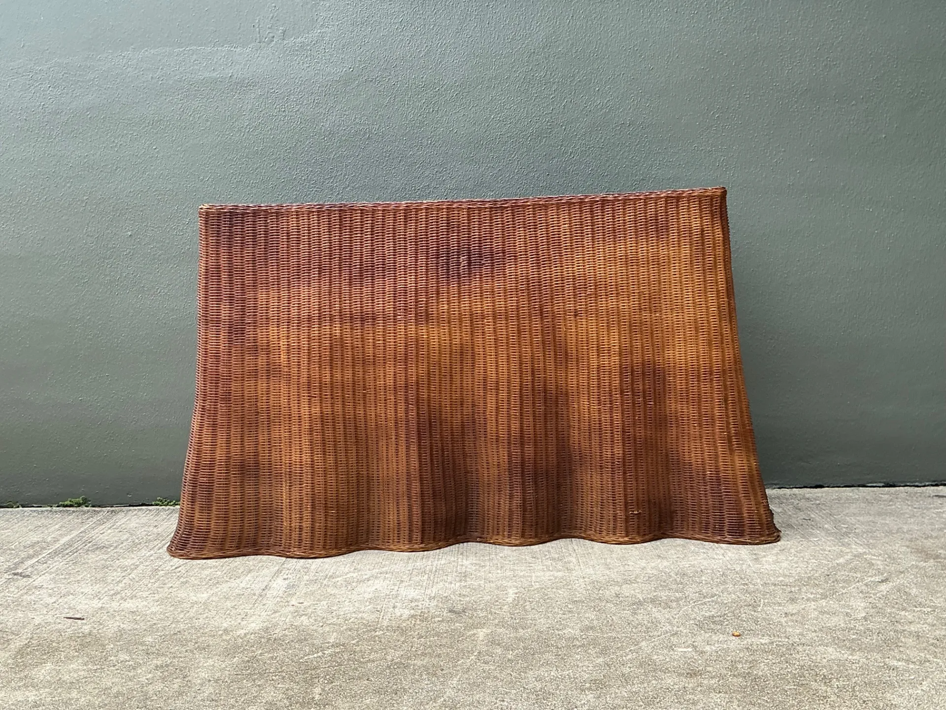 Vintage Woven Rattan Ghost Console Table — additional photo 3