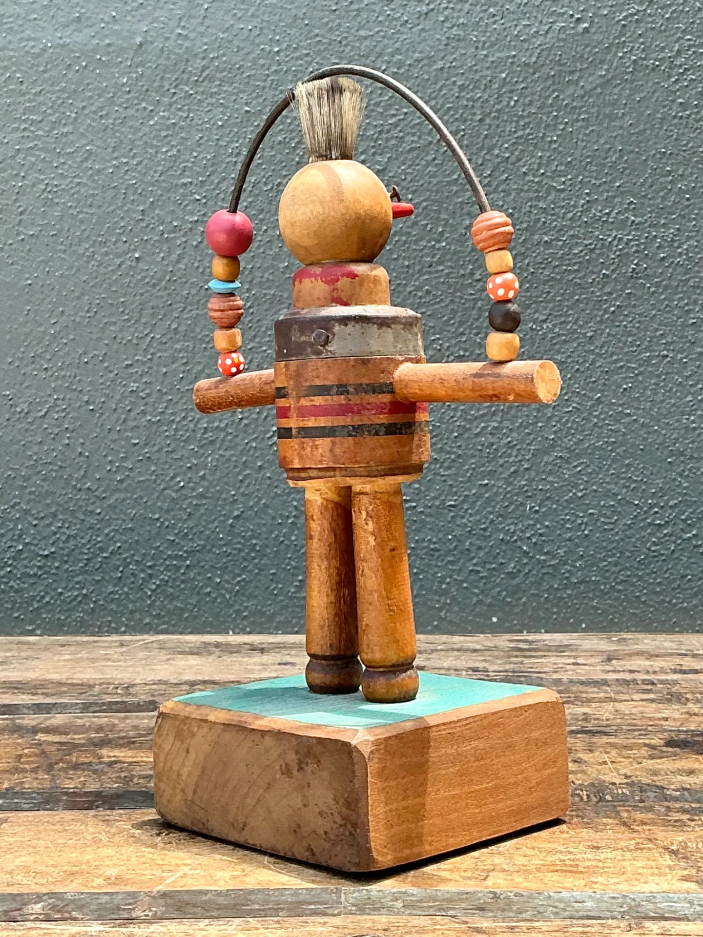 Vintage Wood and Metal Figurative Found Object Sculpture — additional photo 6