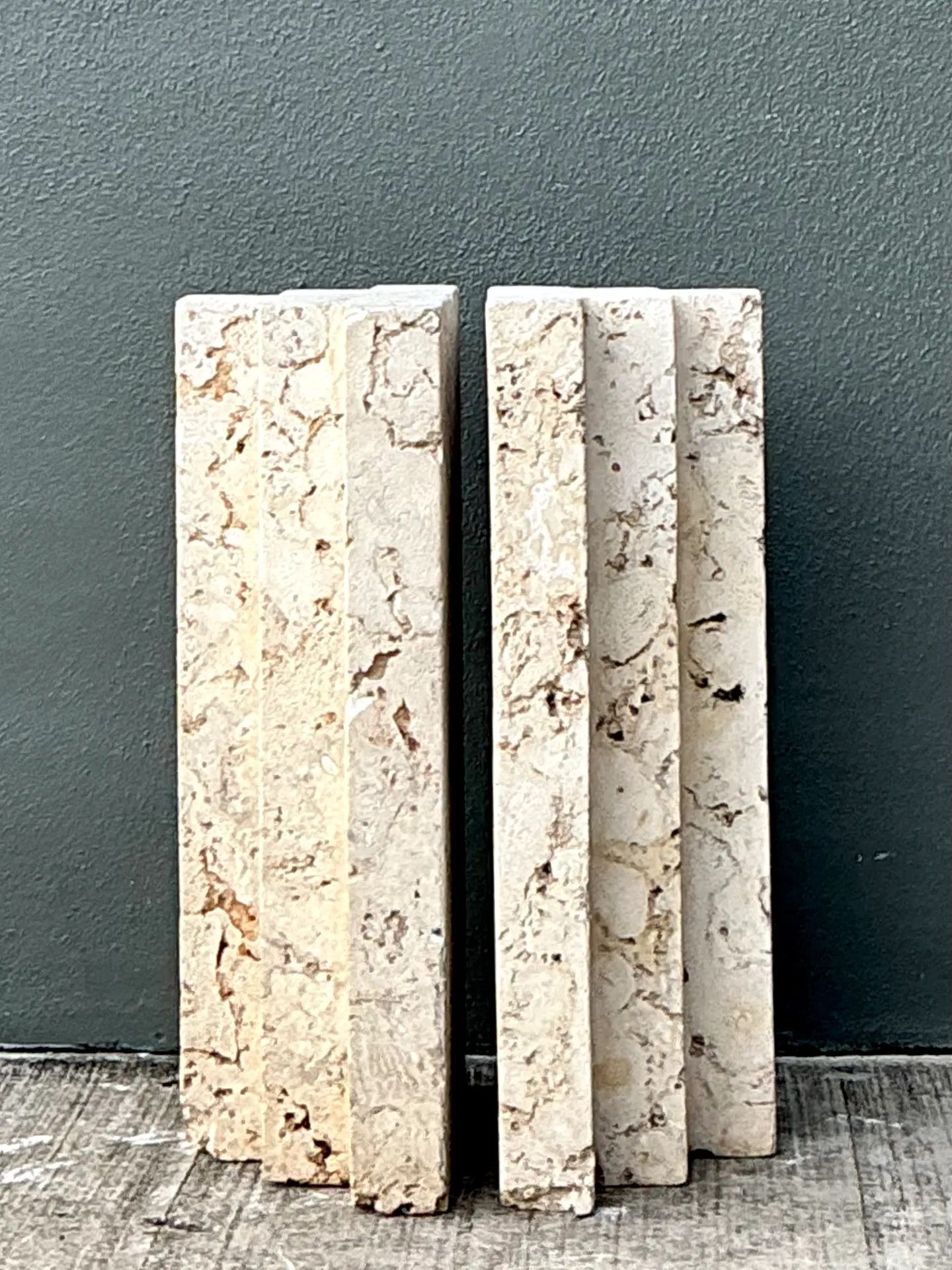 Vintage Coquina Stone Table Pedestal - Set Of 2 — additional photo 5