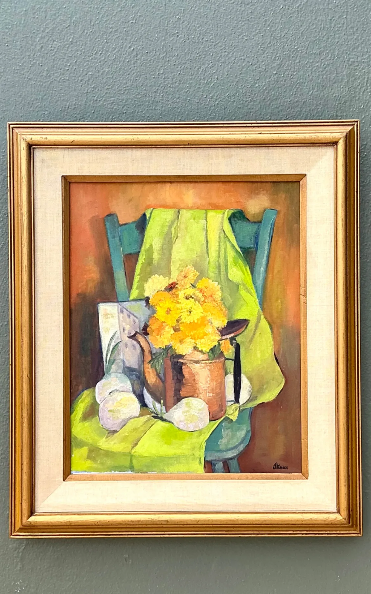 Vintage Framed Still Life Painting - Copper, 23.25W x 27.25H — additional photo 5