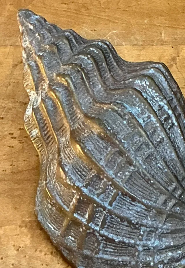 Vintage Patinated Brass Conch Shell — additional photo 6