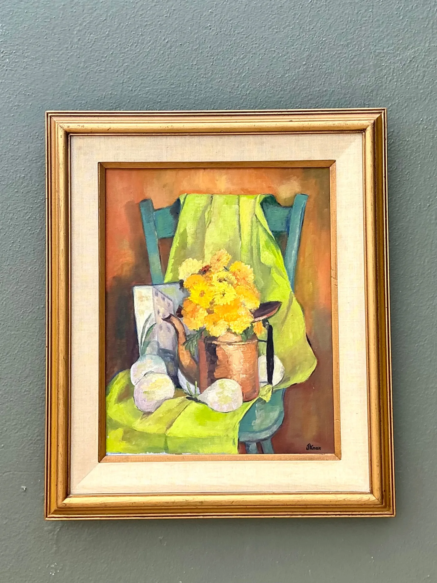 Vintage Framed Still Life Painting - Copper, 23.25W x 27.25H — additional photo 7